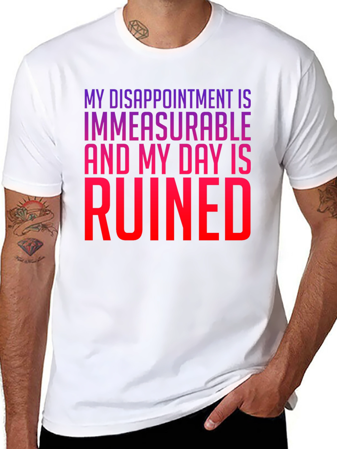 Black My Disappointment is Immeasurable T-Shirt view 8