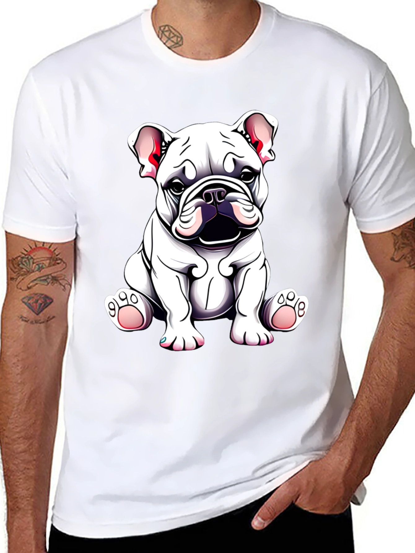 Black Bulldog Puppy Graphic Tee - Cute Dog Lover Shirt view 8