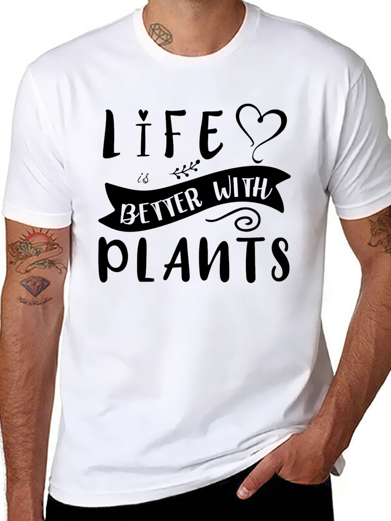 Black Life is Better With Plants T-Shirt view 8