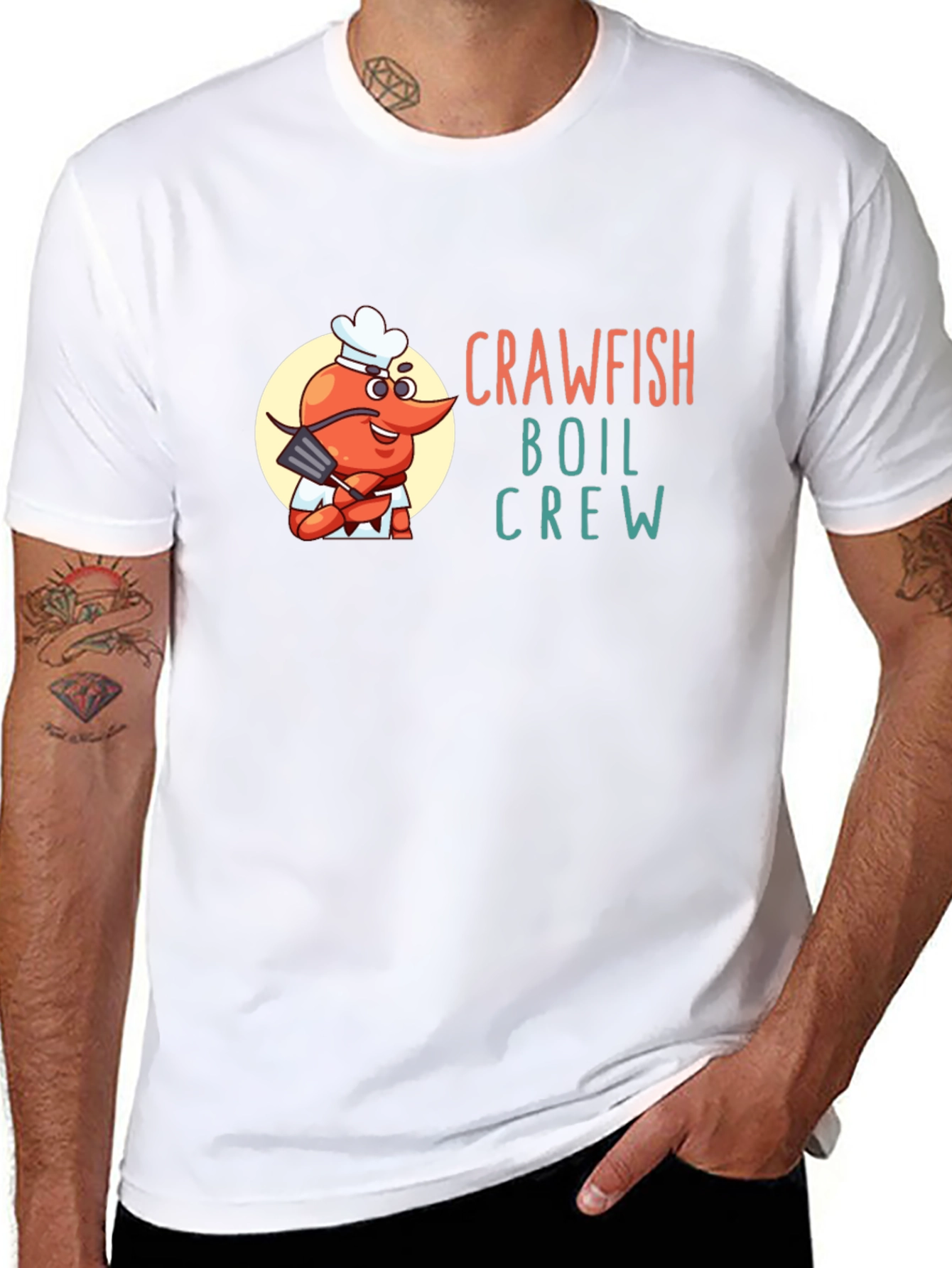 Black Crawfish Boil Crew Black T-Shirt view 8