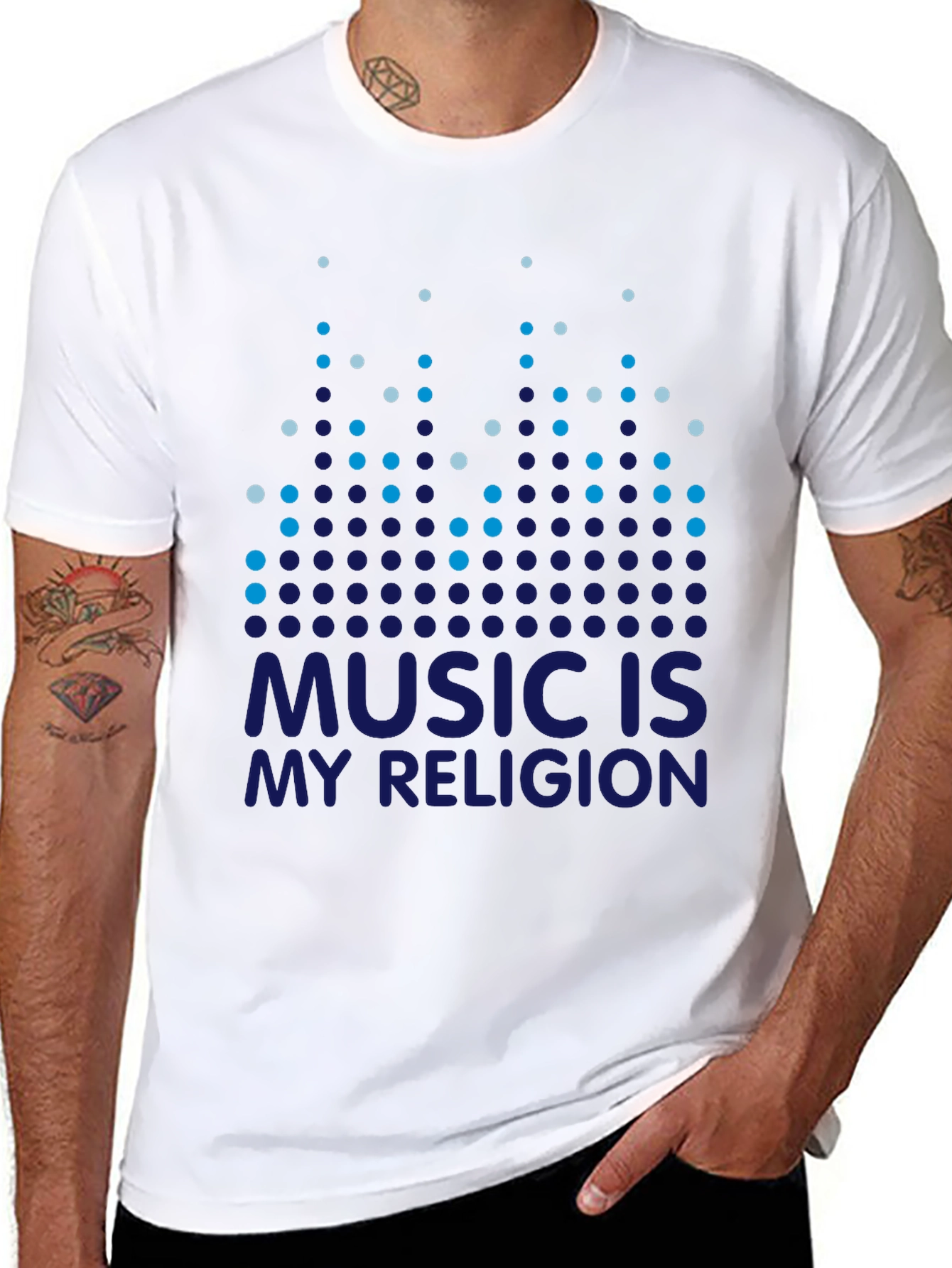 Black Music Is My Religion Black T-Shirt view 8
