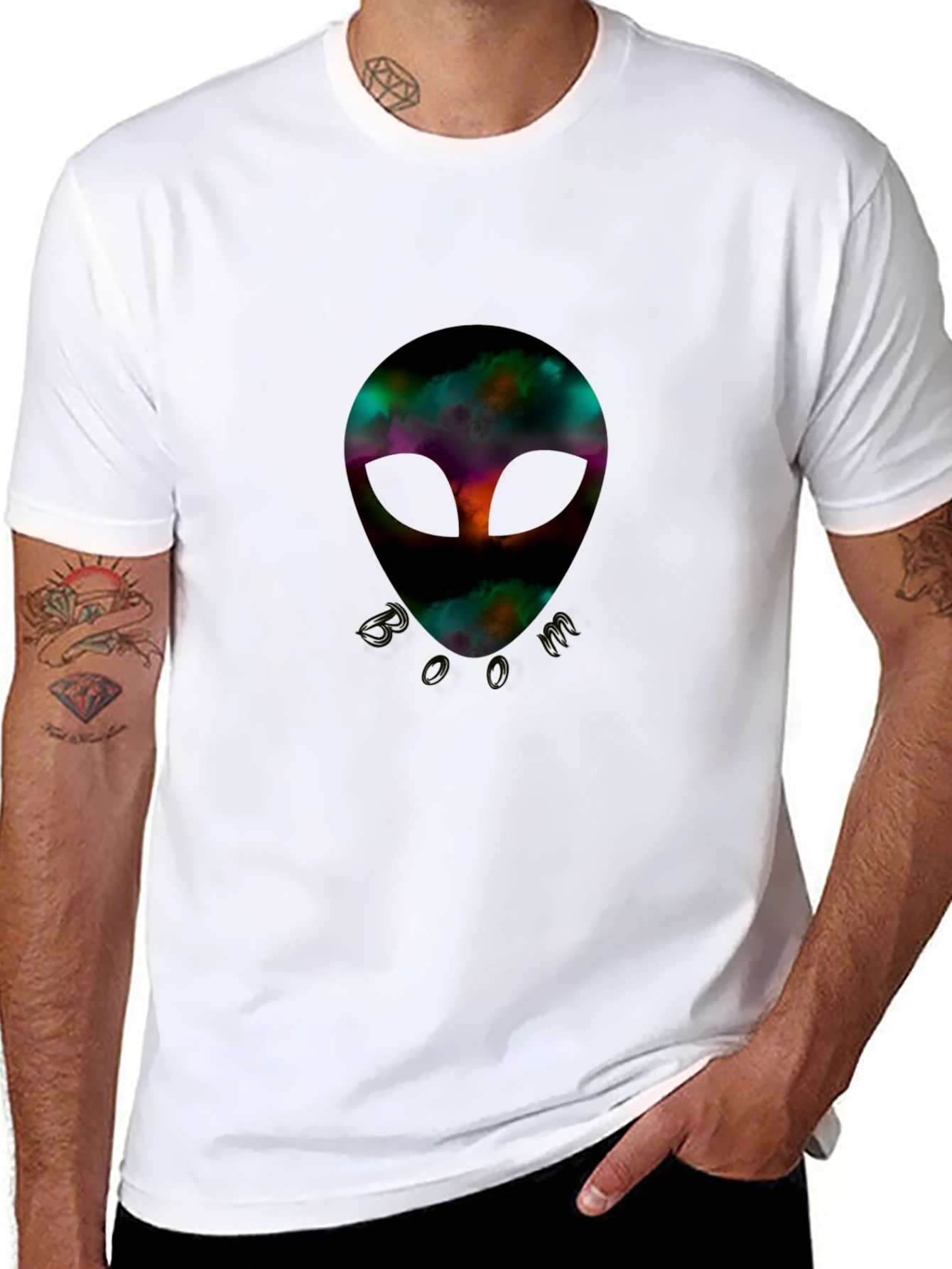 Black Groovy Alien Tee - Out of this World Style! view 8