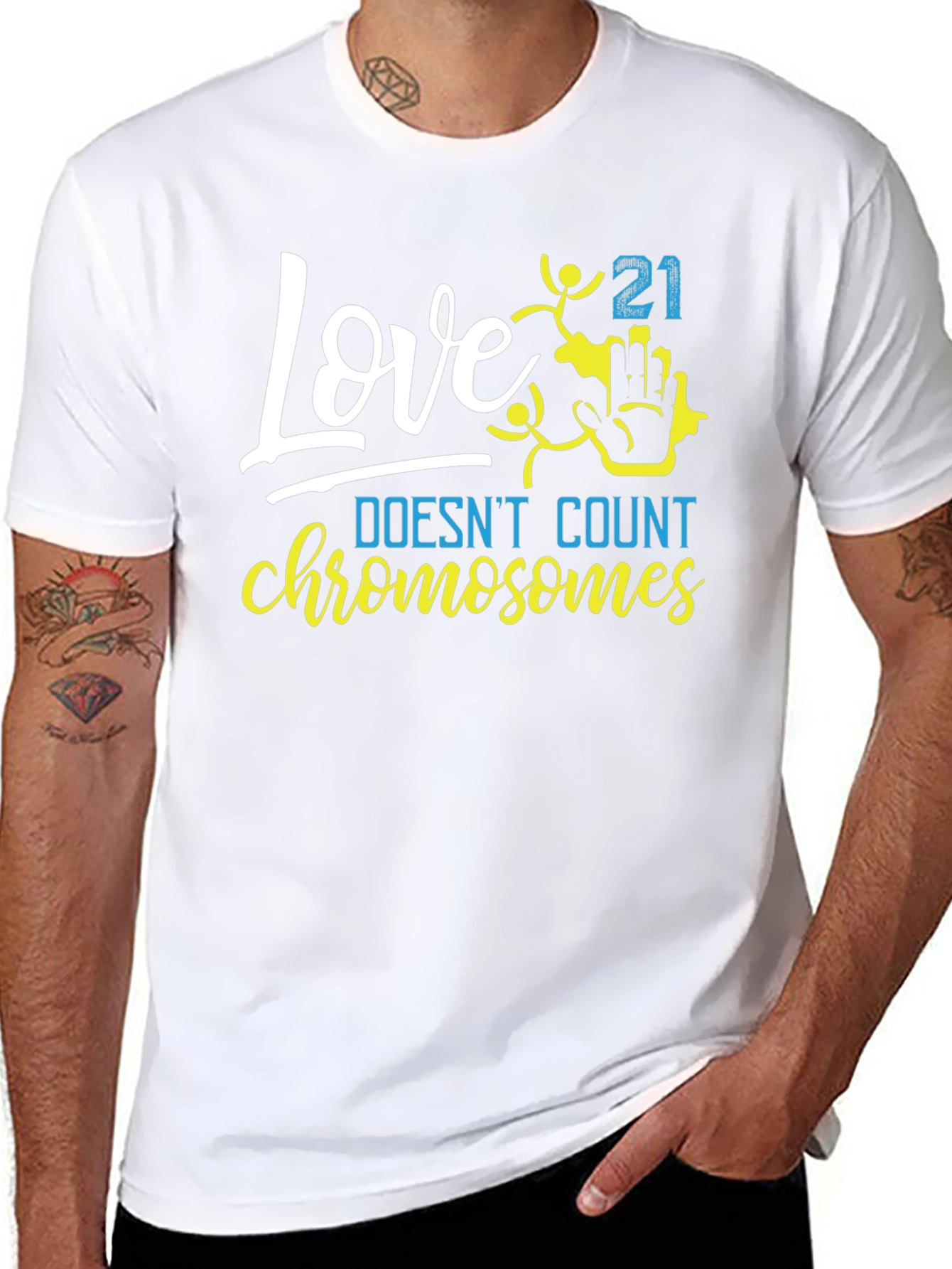 Black Love Doesn't Count Chromosomes T-Shirt view 8