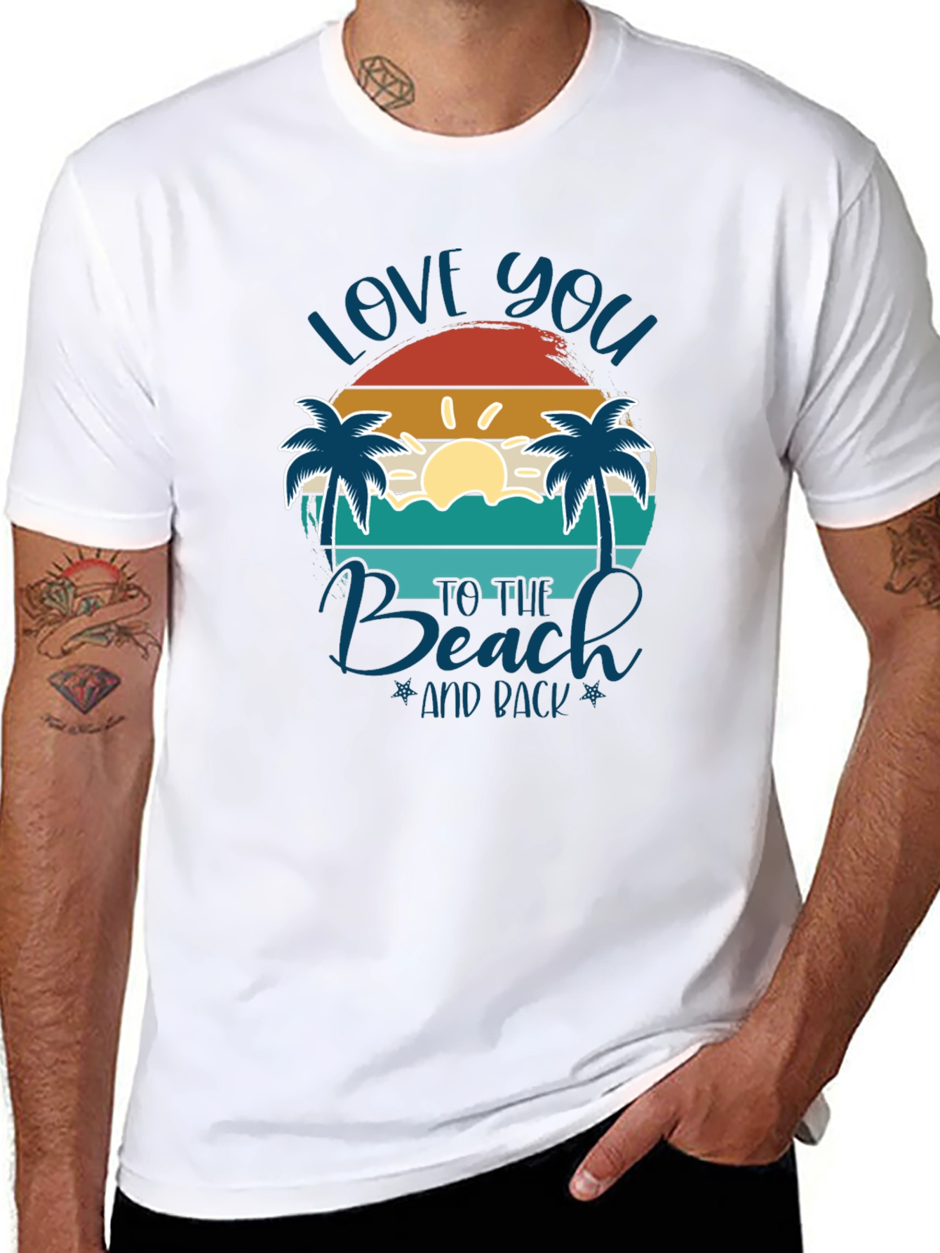 Black Love You to The Beach and Back T-Shirt view 8