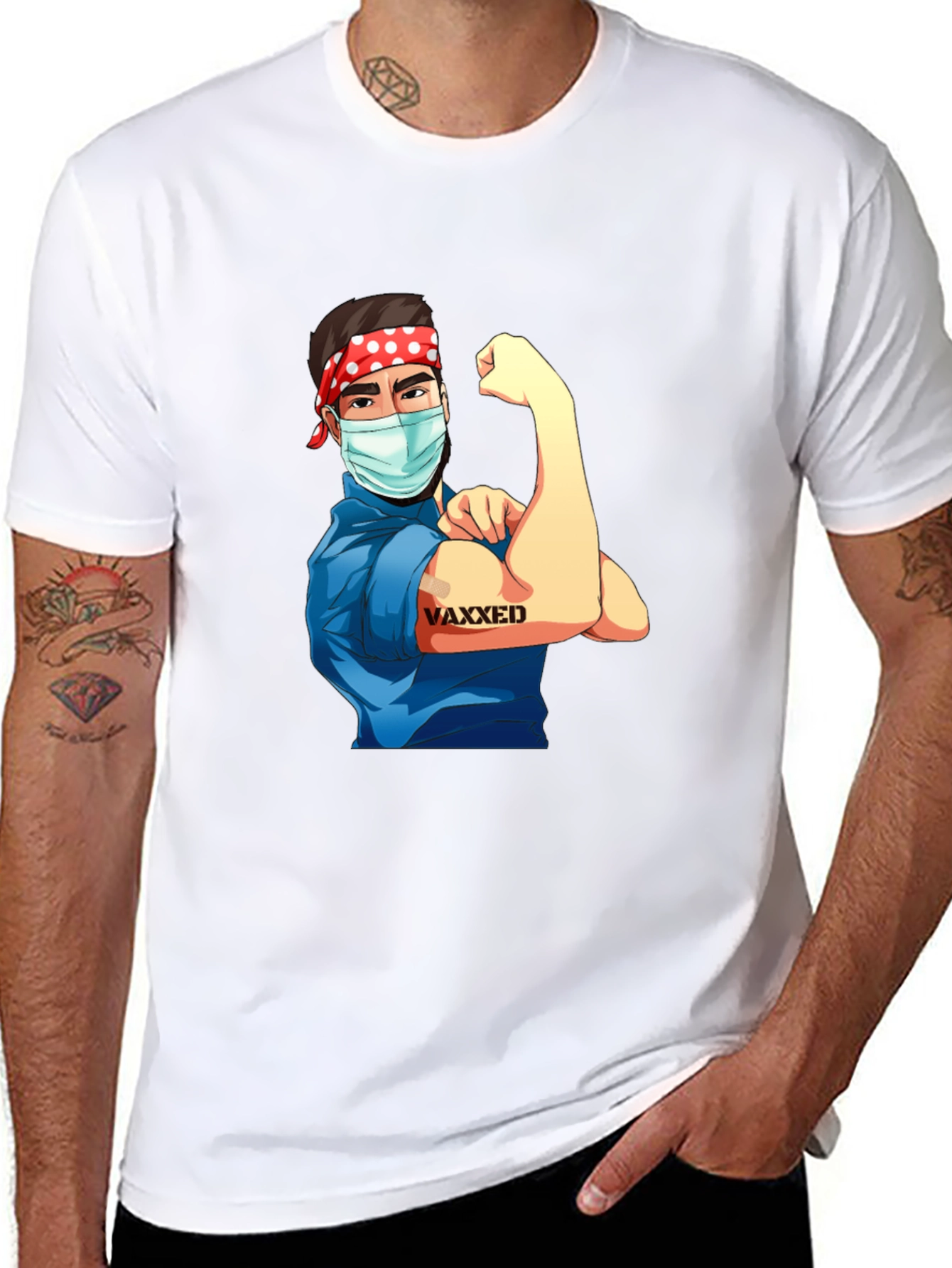 Black Vaxxed Rosie the Riveter T-Shirt view 8