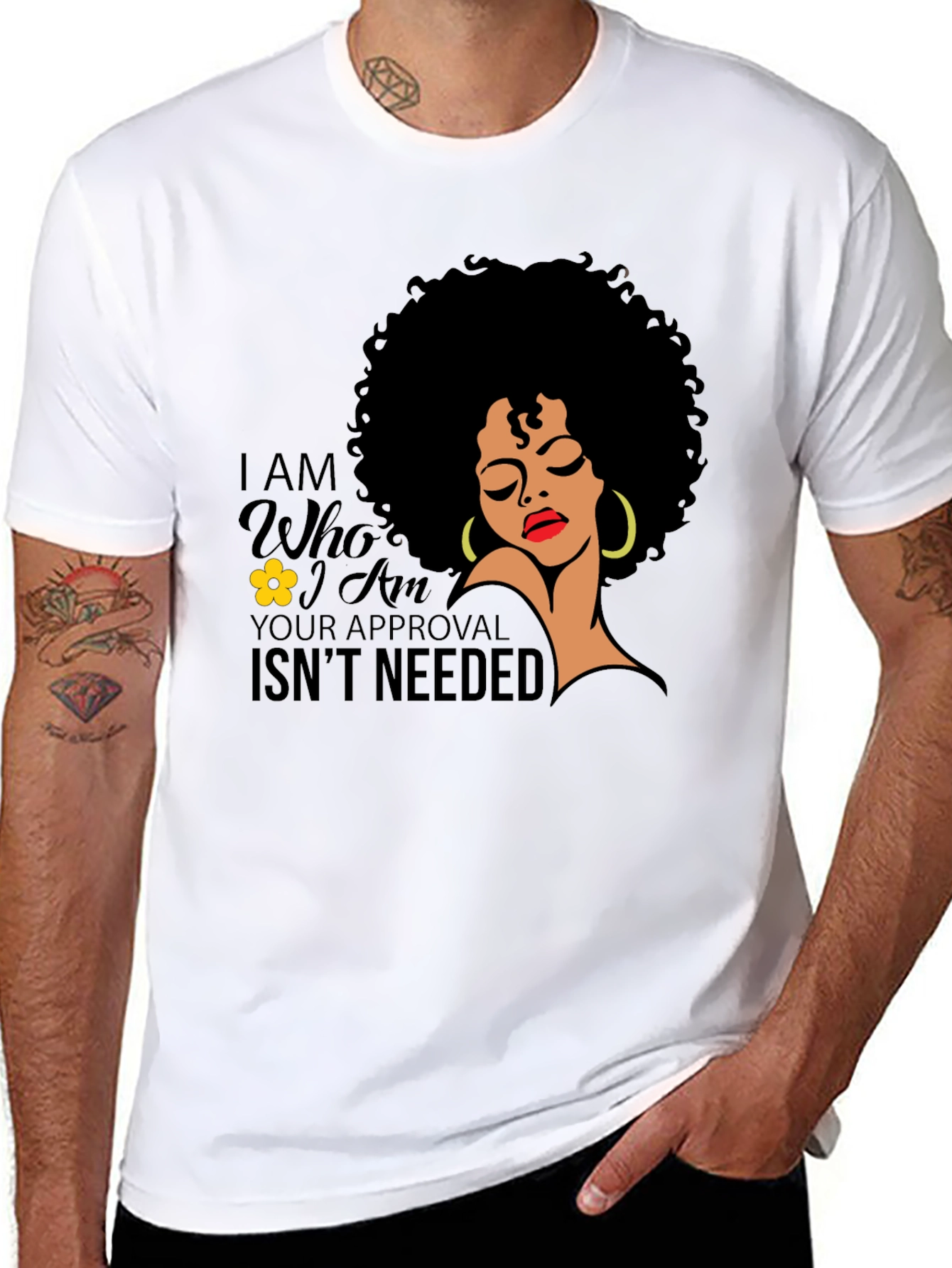 Black Empowered Afro Woman T-Shirt: No Approval Needed view 8