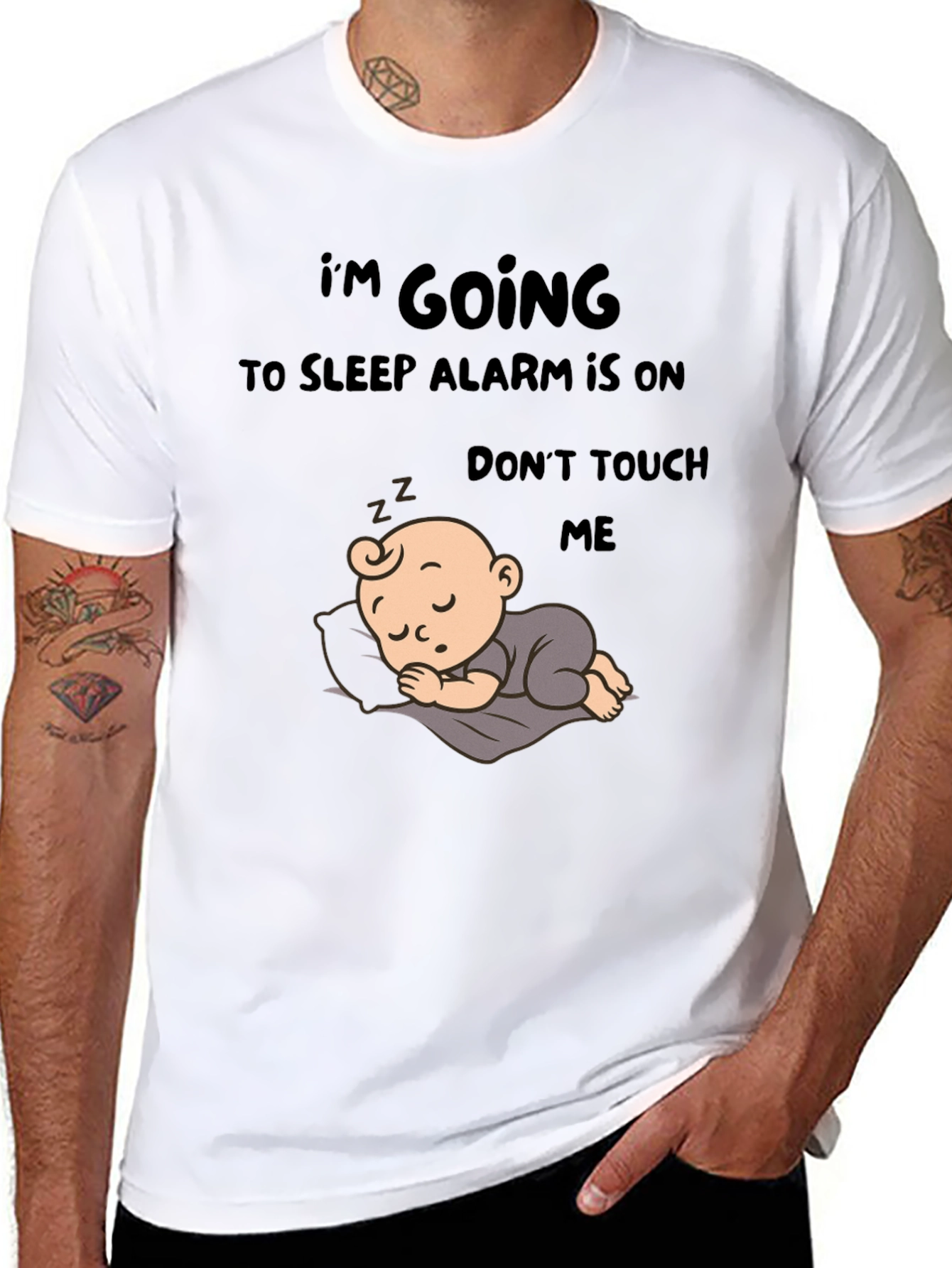 I'm Going to Sleep T-Shirt with Baby Design - 8