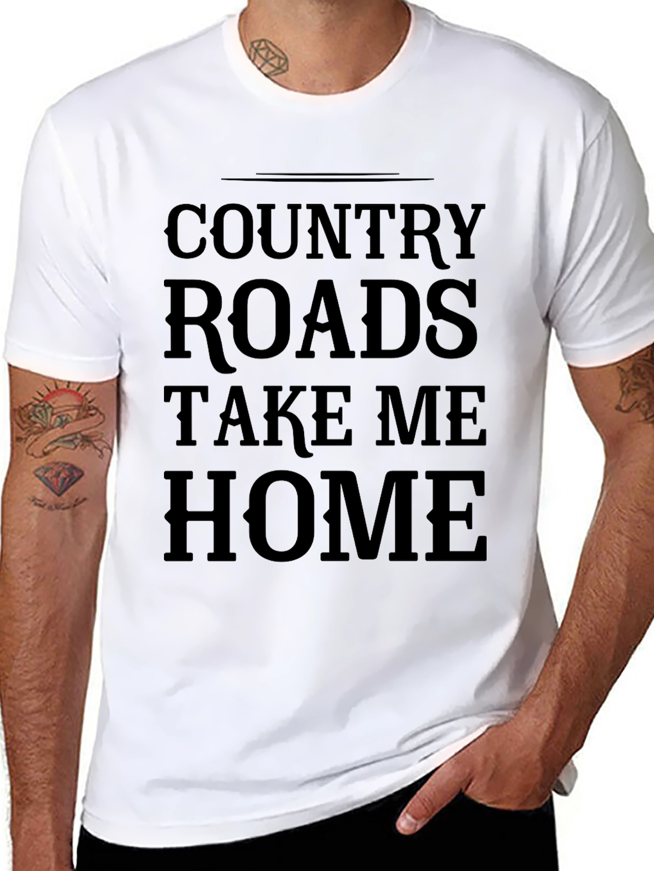 Black Country Roads T-Shirt - Take Me Home Black Tee view 8