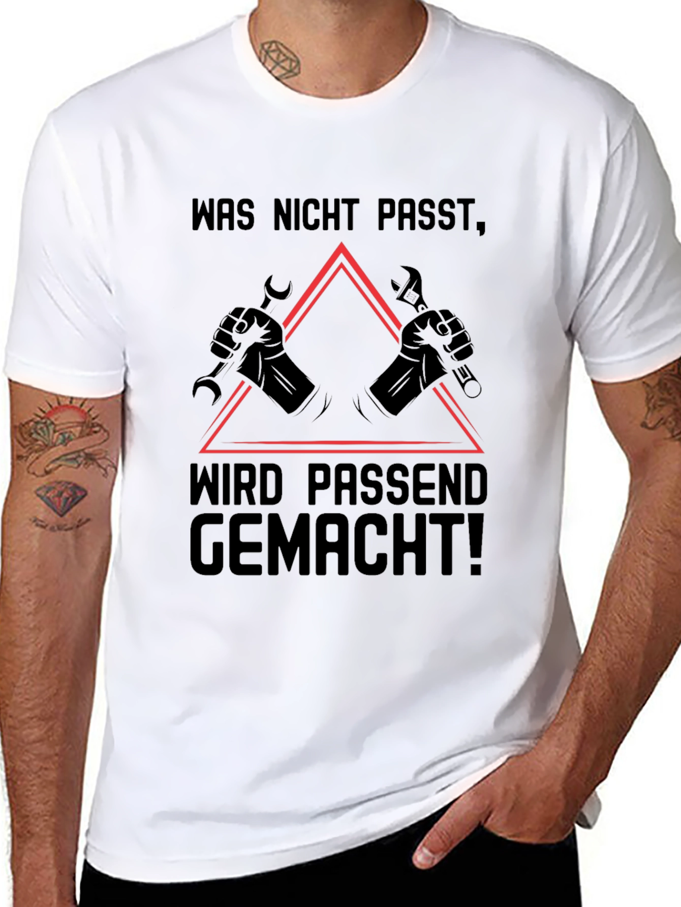 Black Was Nicht Passt T-Shirt, Mechanic Gift view 8