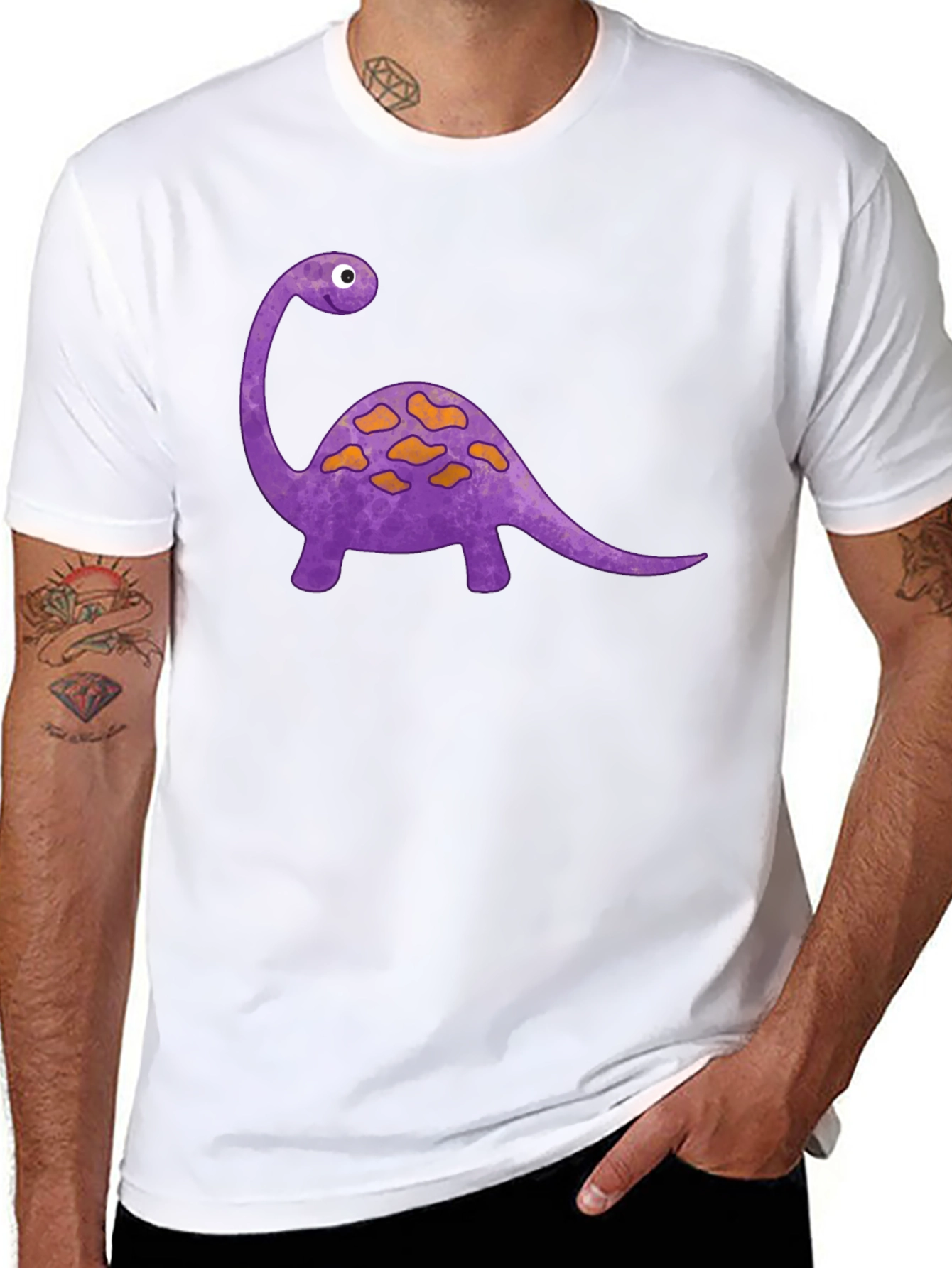 Black Dino Graphic Tee - Black Short Sleeve Shirt view 8