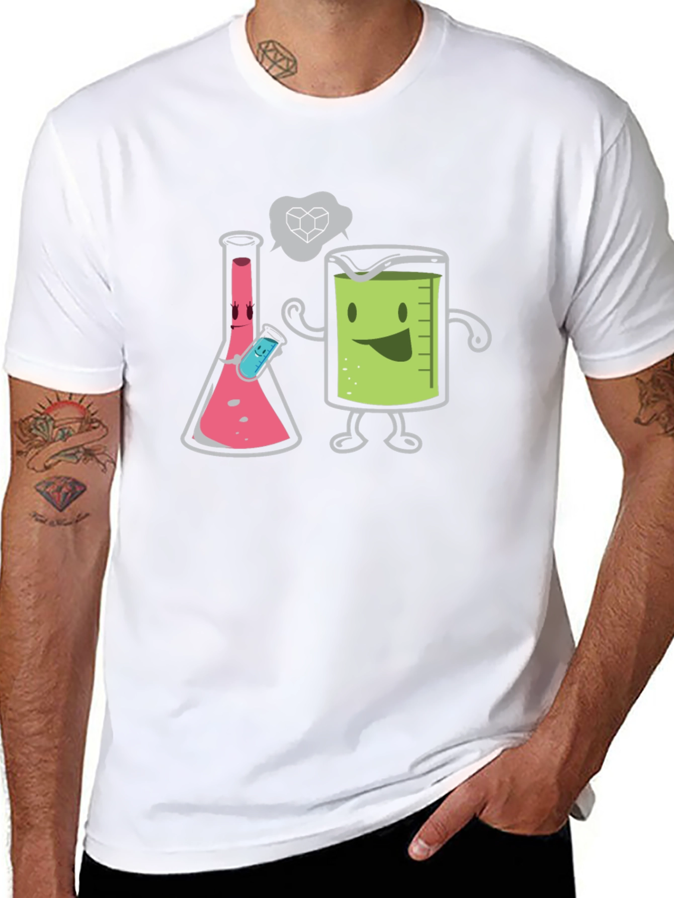 Science Humor T-Shirt - Beaker & Flask Chemistry Tee - 8