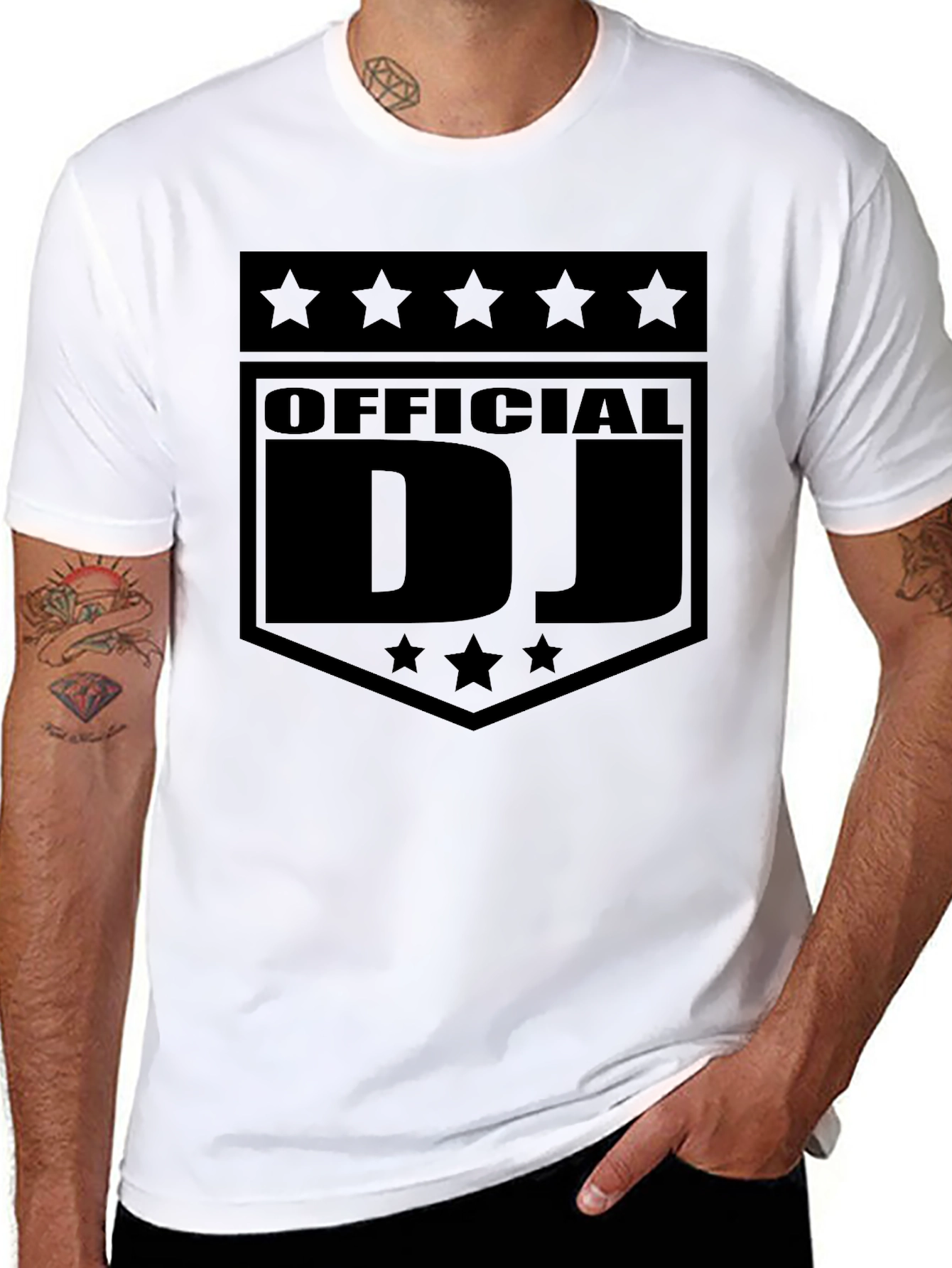 Black Official DJ Star Graphic Tee - Black view 8