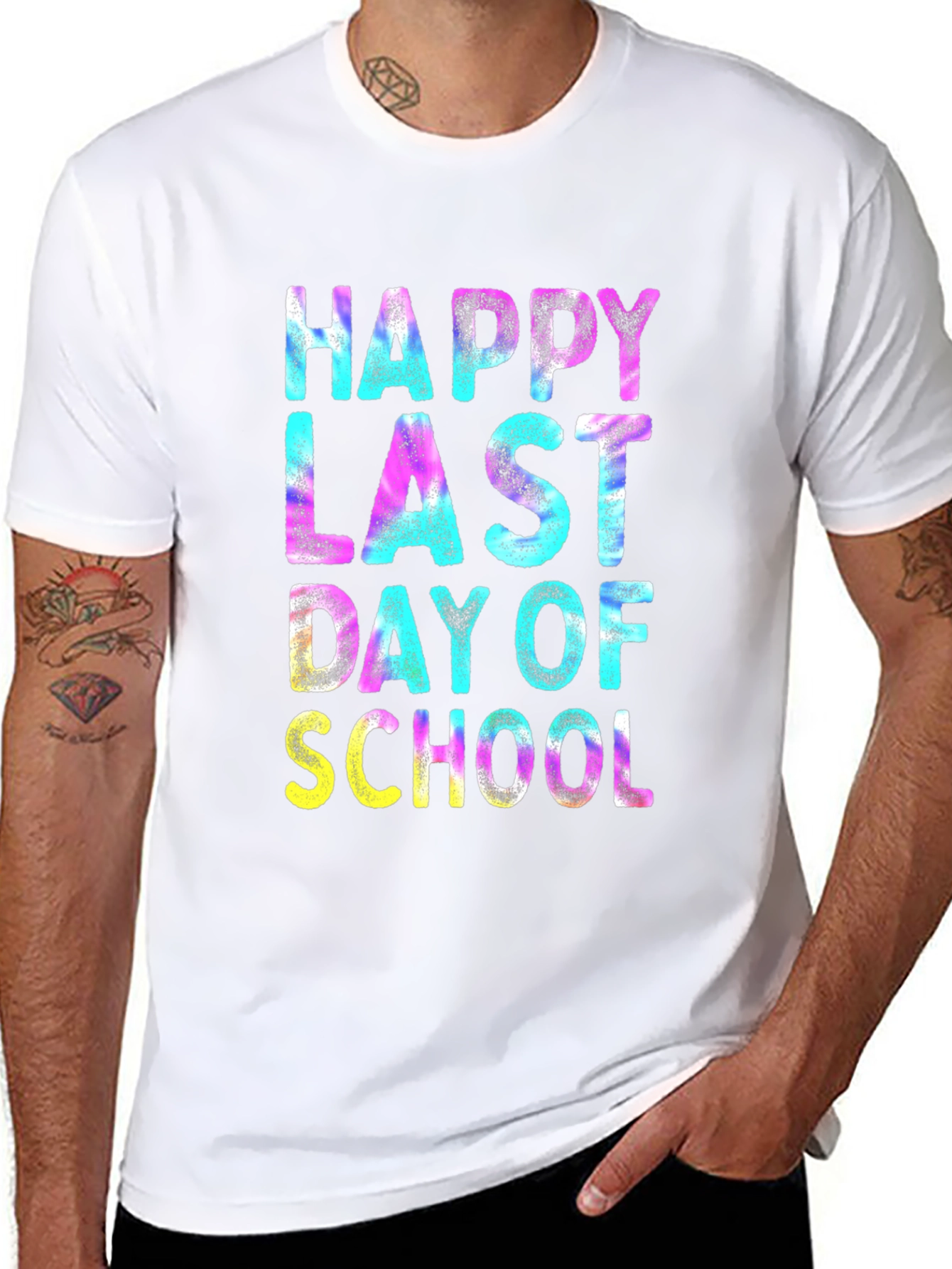 Black Happy Last Day of School Graphic T-Shirt view 8