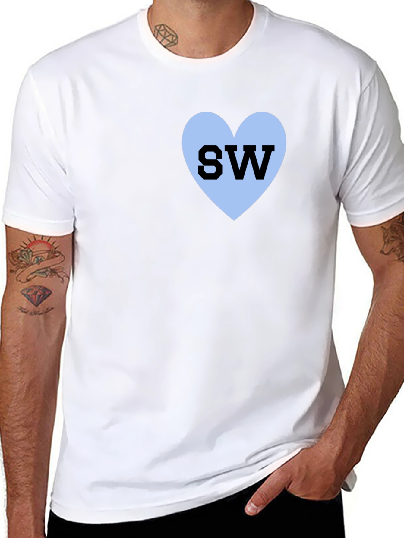 Black Black SW Heart T-Shirt view 8