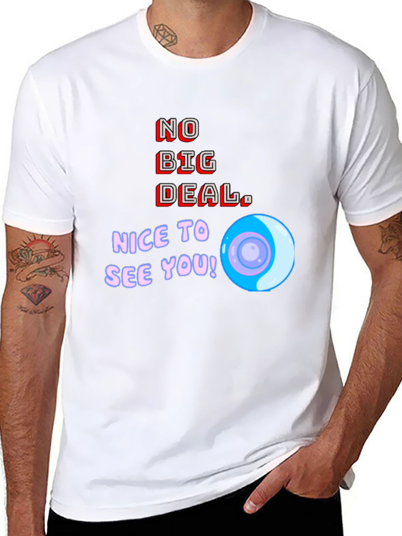Black No Big Deal Graphic T-Shirt - Nice to See You! view 8