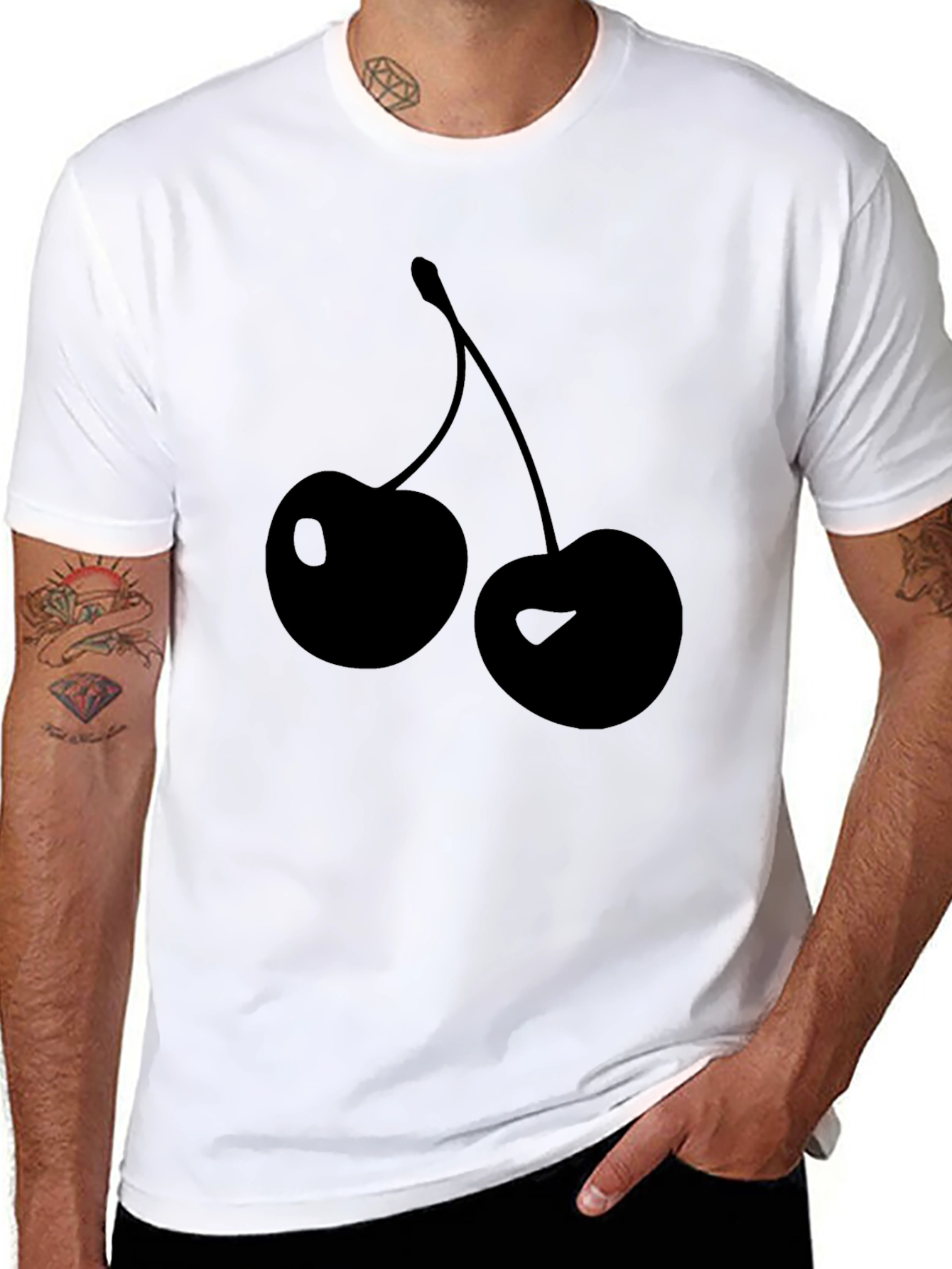 Black Black Cherry Graphic Tee | Casual Unisex Style view 8