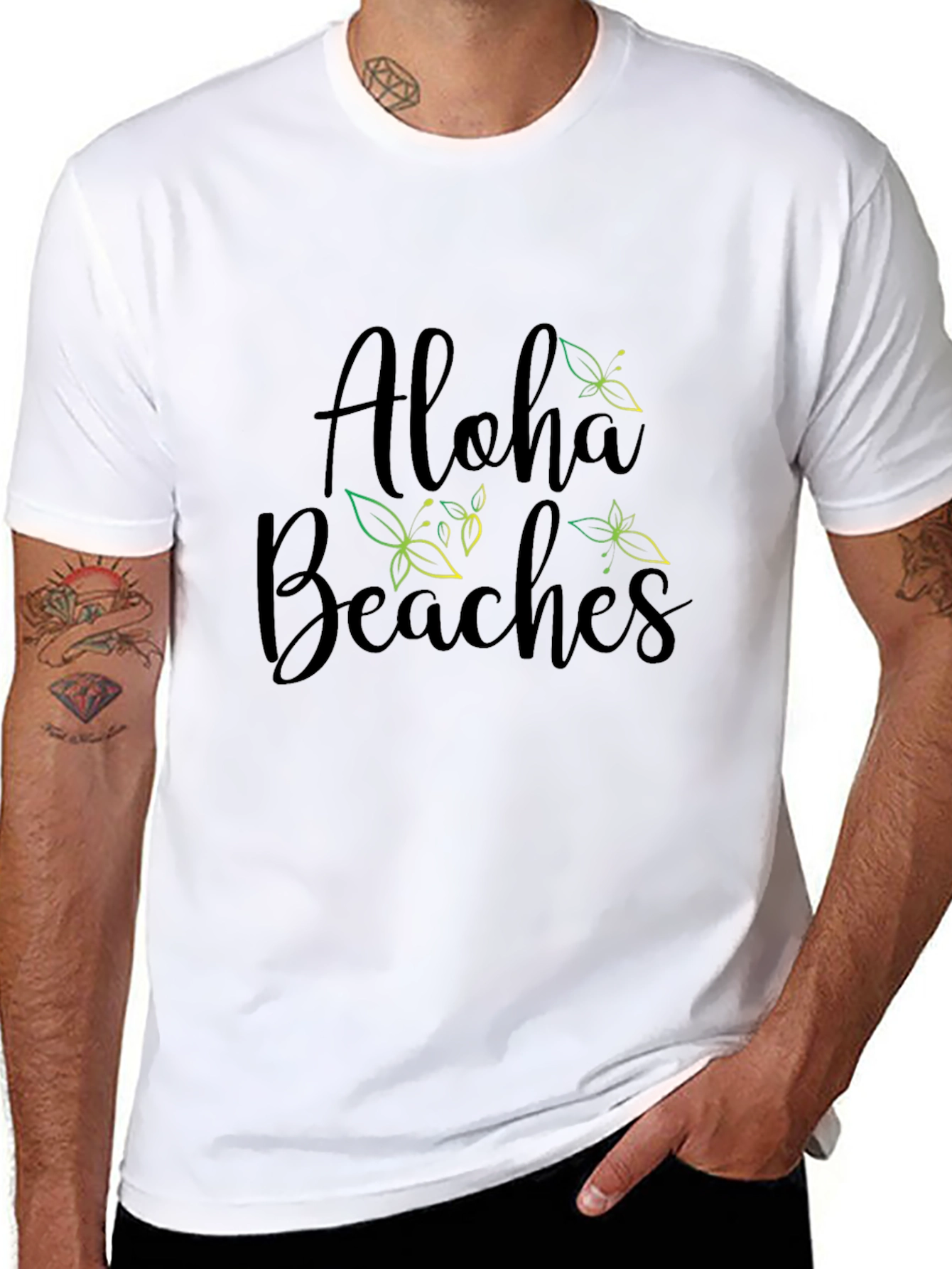 Aloha Beaches Black Graphic Tee - 8