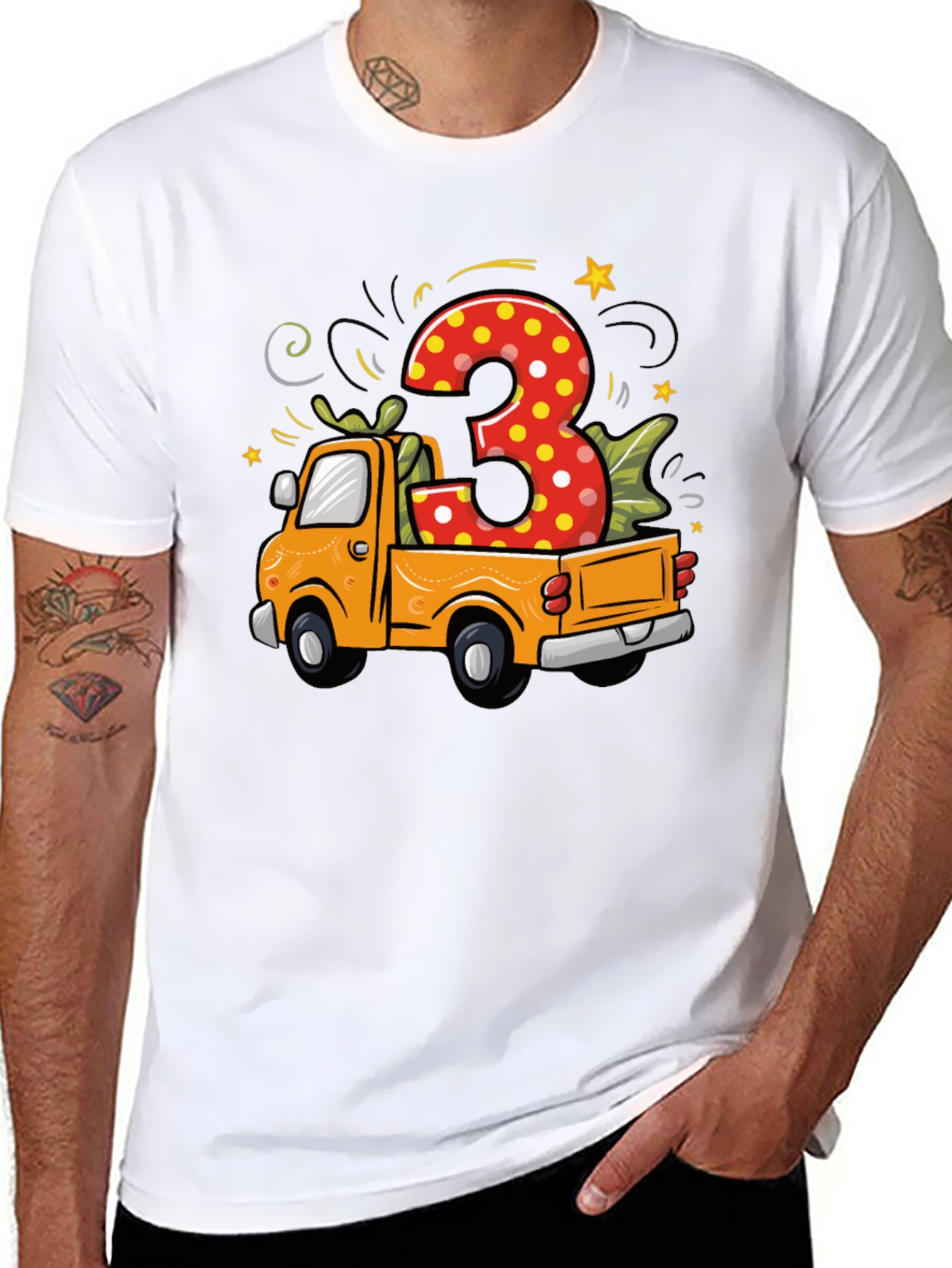3rd Birthday Truck T-Shirt - 8