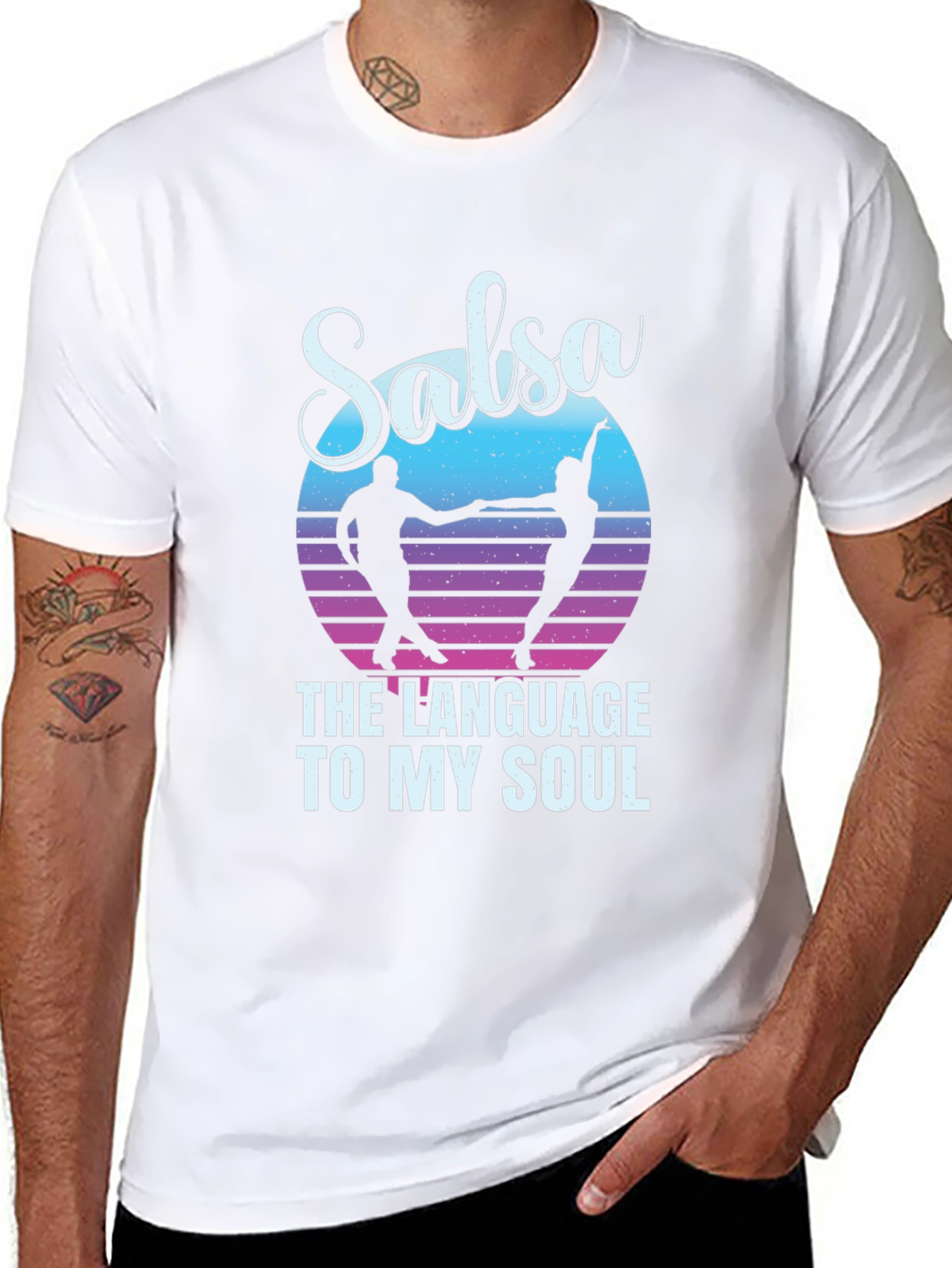 Black Salsa Dance T-Shirt - The Language To My Soul view 8