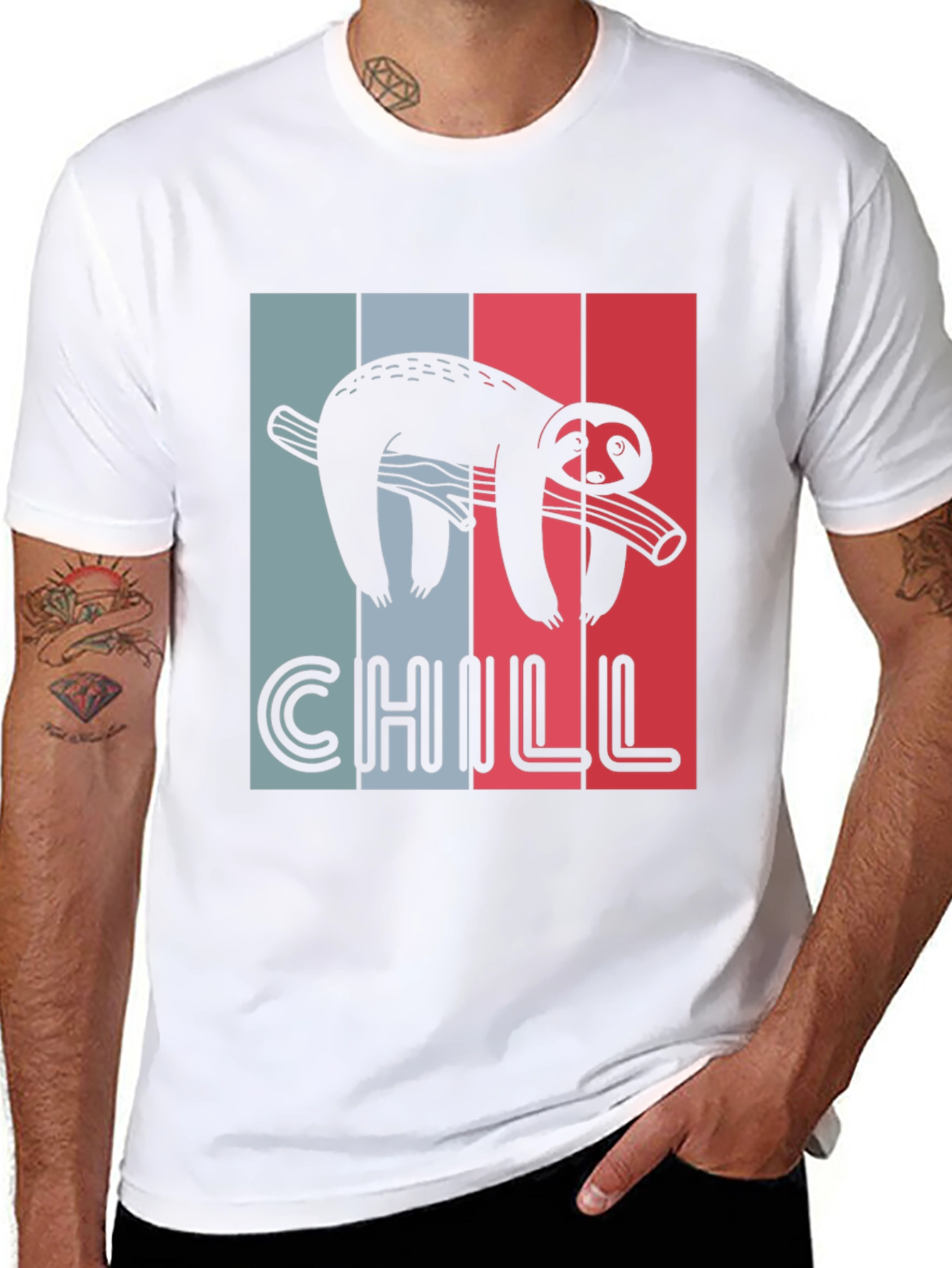 Black Chill Sloth Graphic Tee view 8