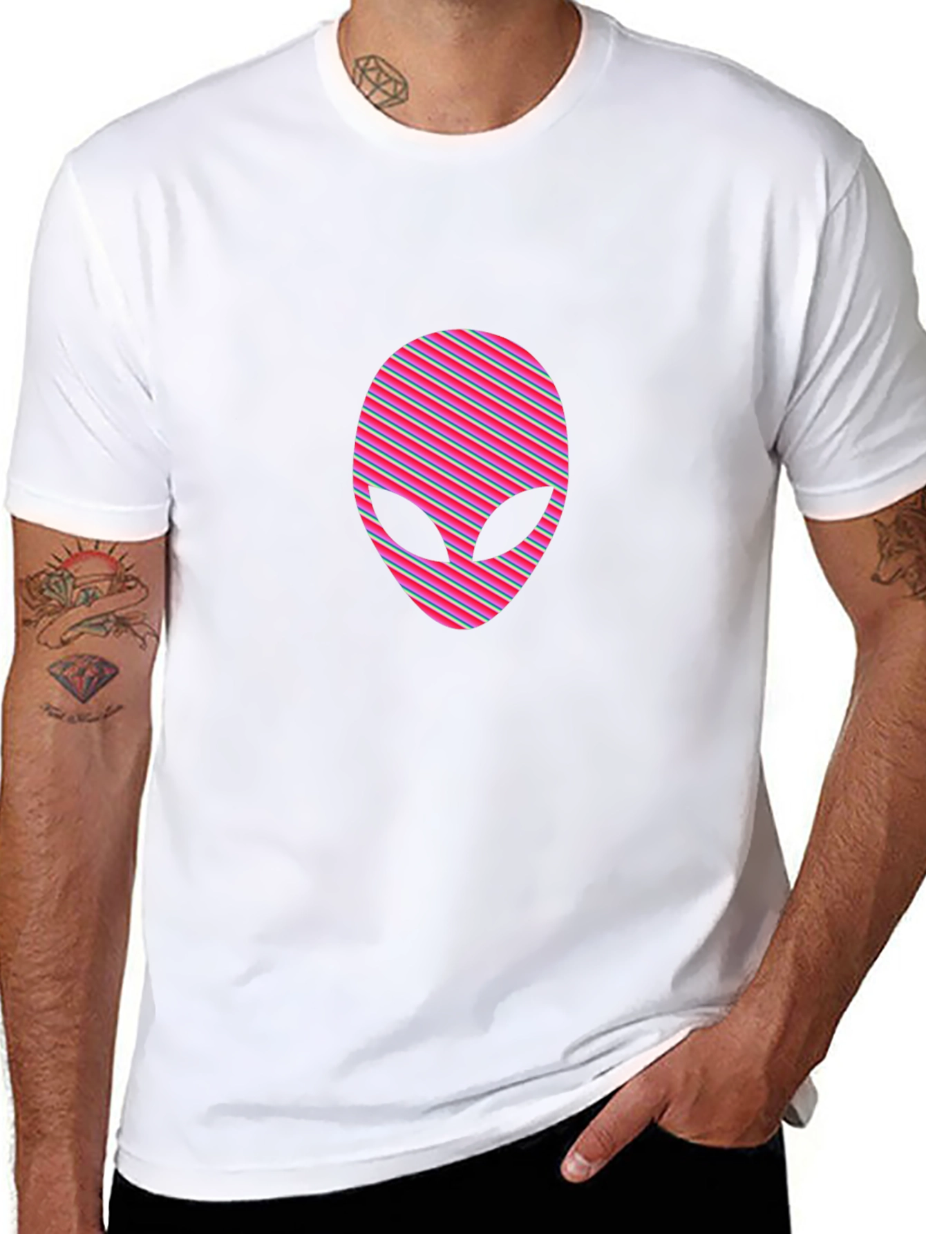 Retro Alien Graphic Tee - Black - 8