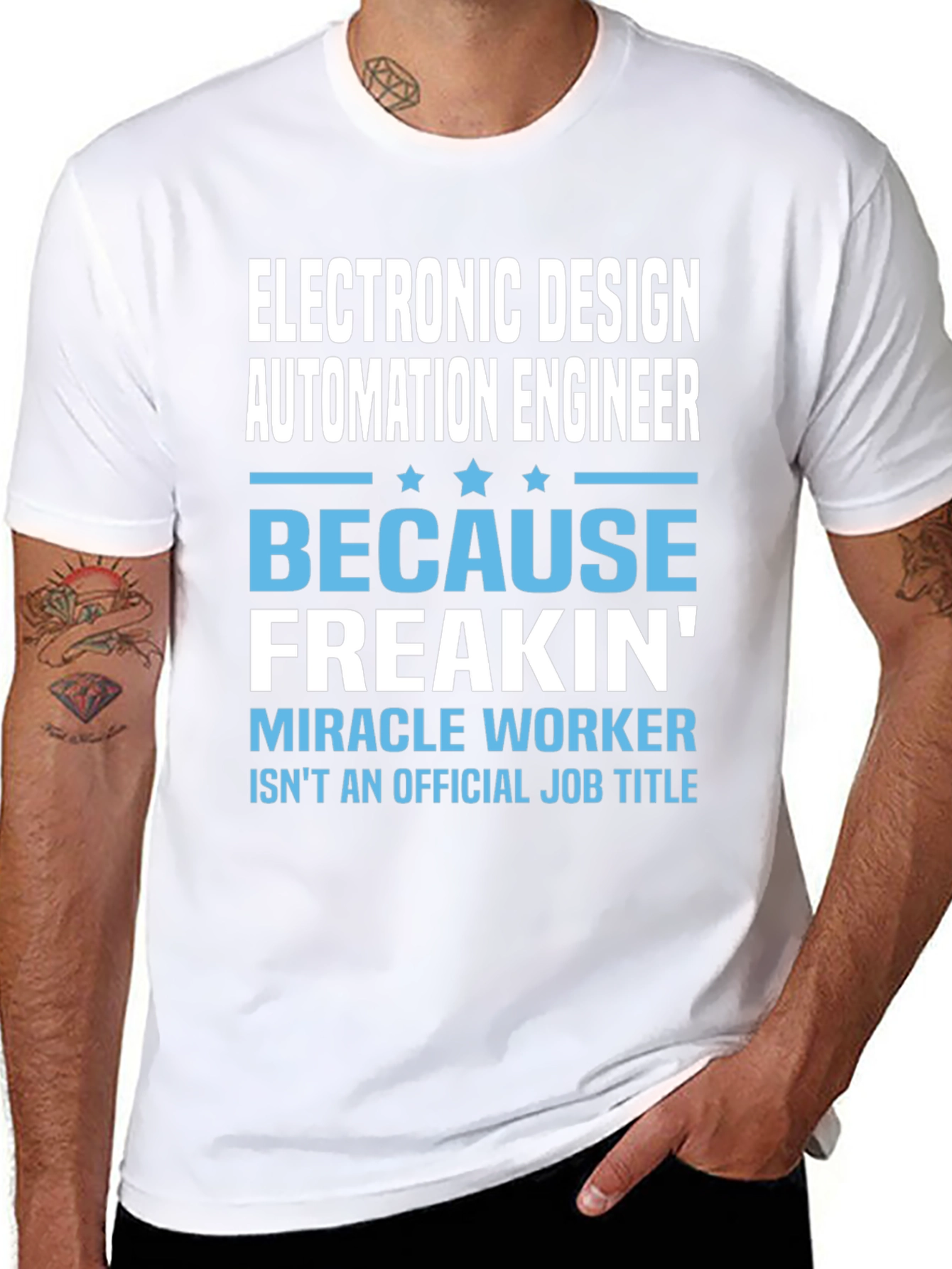 Black Electronic Design Automation Engineer Funny T-Shirt view 8