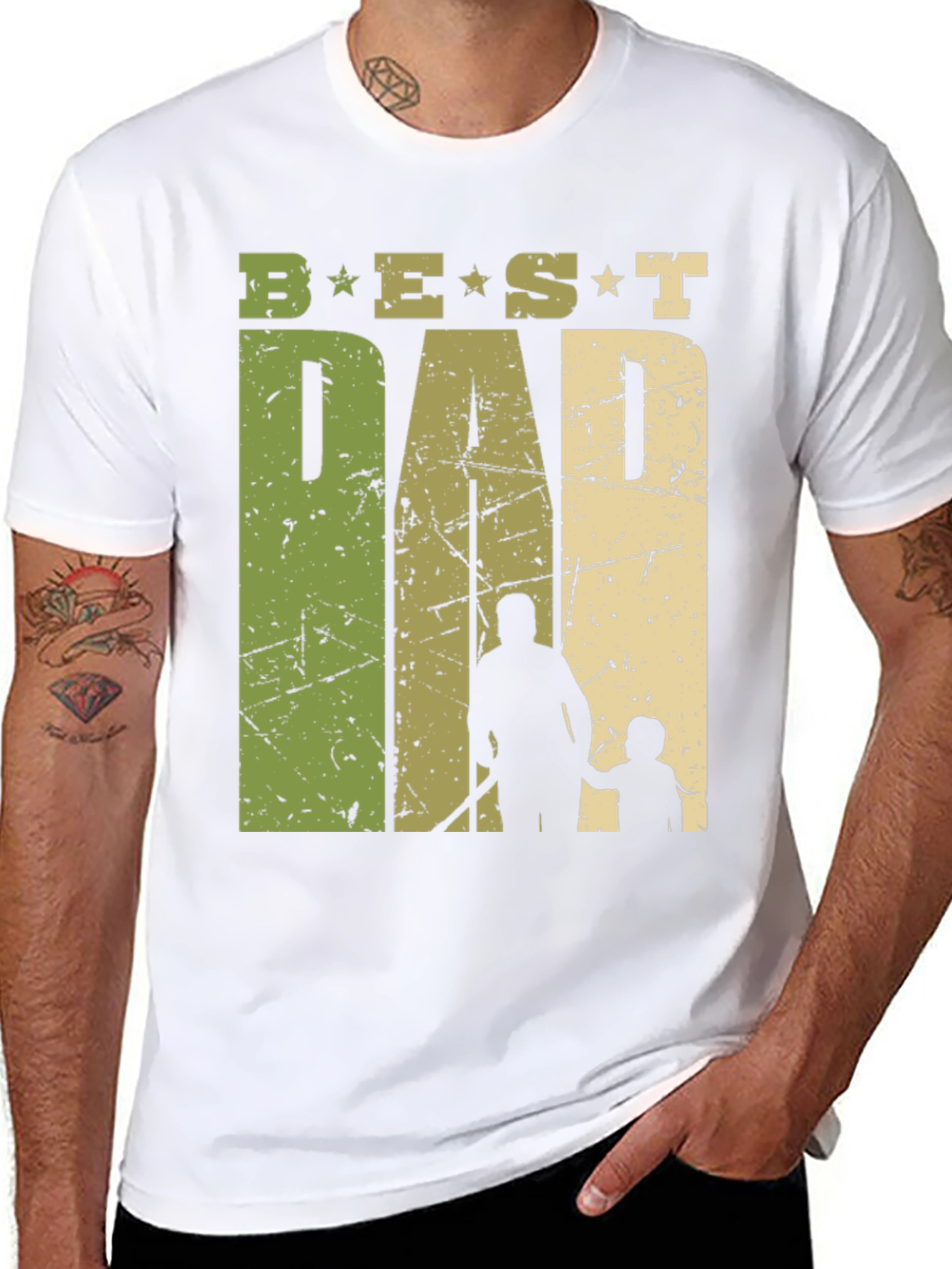 Black Best Dad Ever Graphic T-Shirt - Father's Day Gift view 8