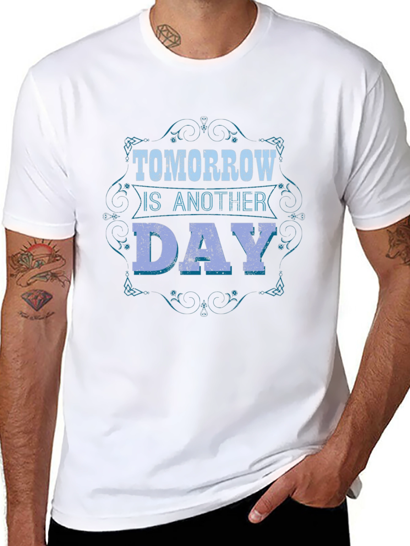 Black Tomorrow Is Another Day Graphic Tee view 8