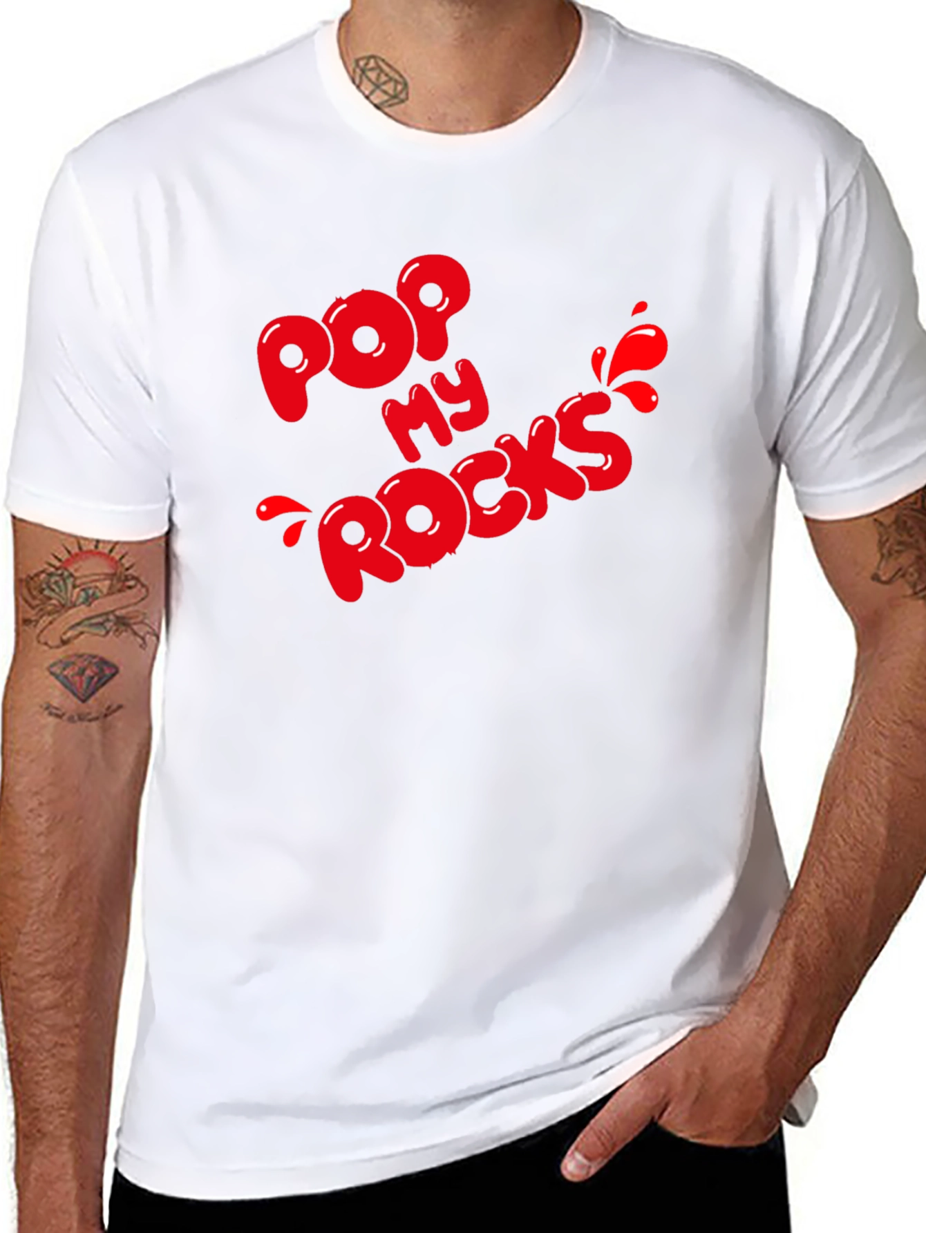 Black Pop My Rocks Graphic Tee - Black view 8