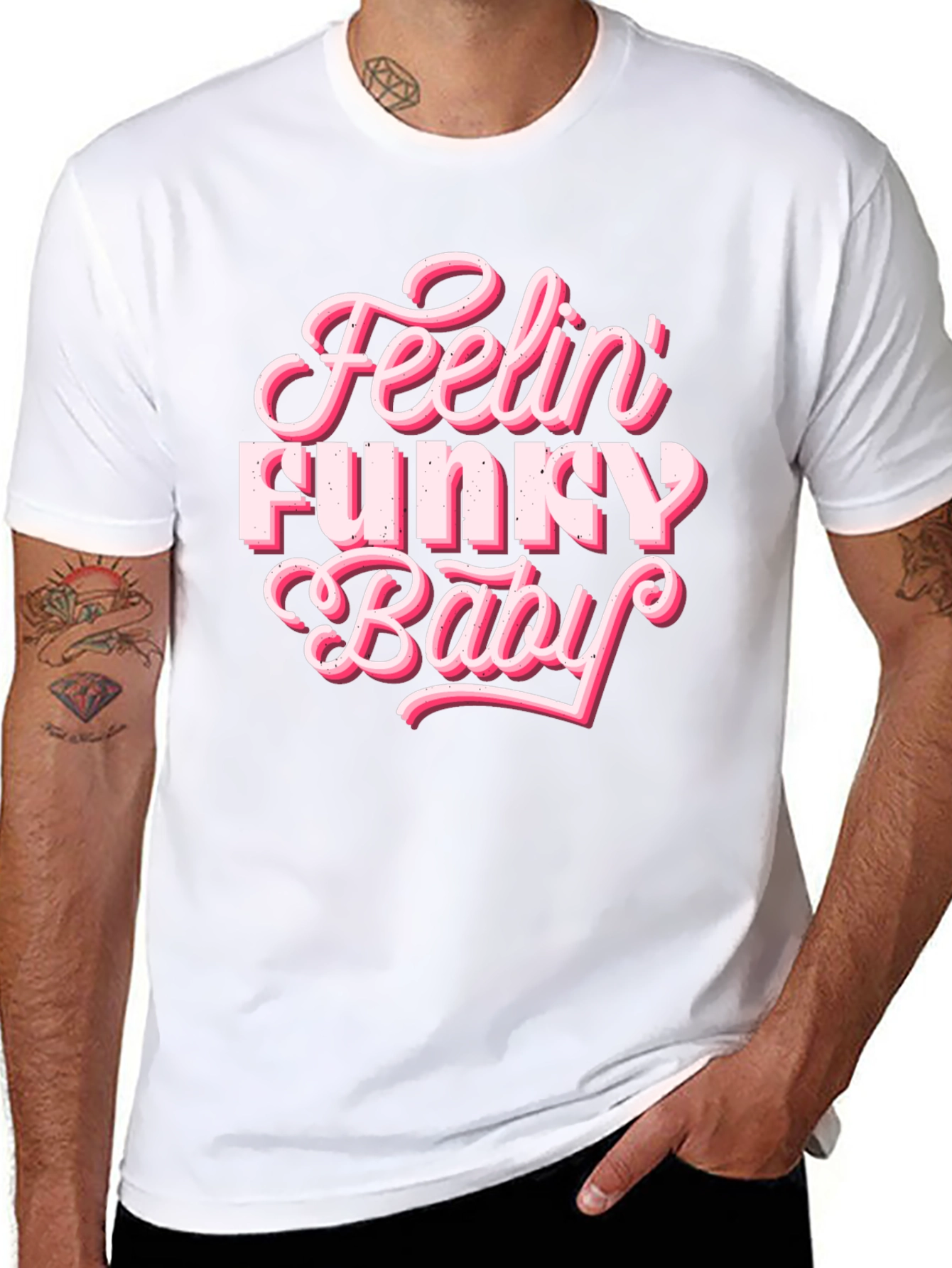 Black Feelin' Funky Baby T-Shirt - Retro Style Graphic Tee view 8