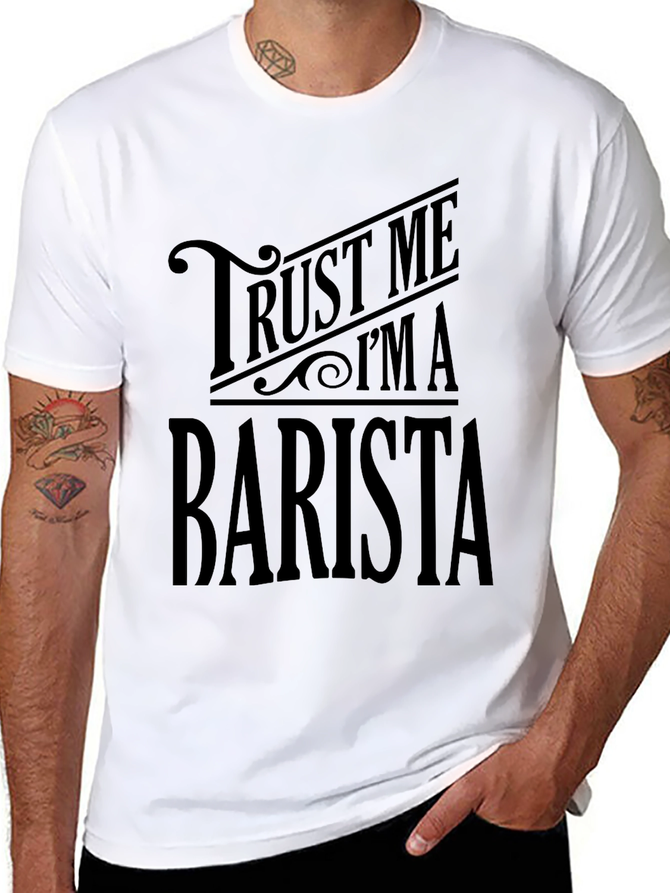 Black Trust Me I'm A Barista Black T-Shirt view 8