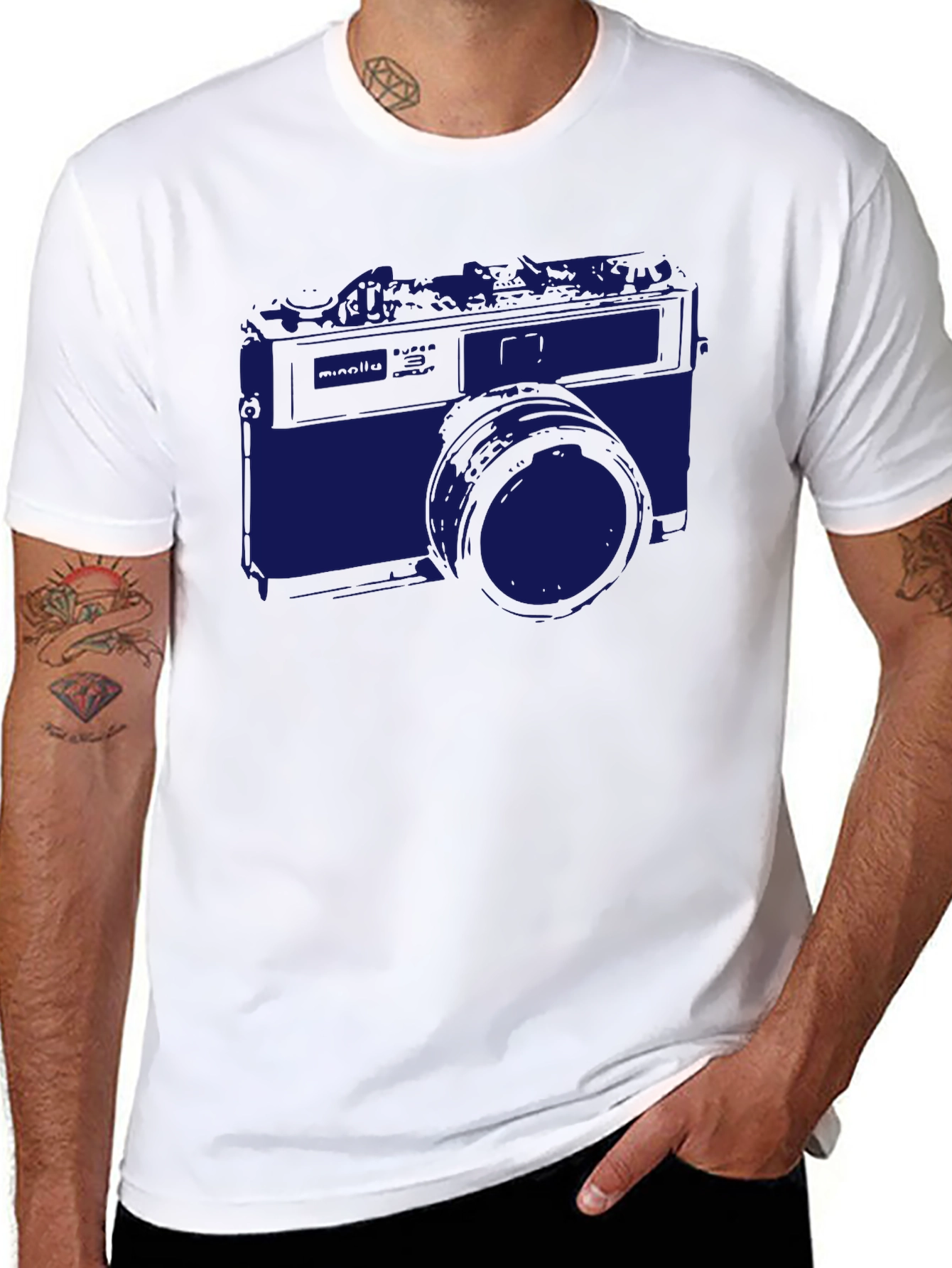 Black Retro Camera Graphic Tee - Classic Style view 8