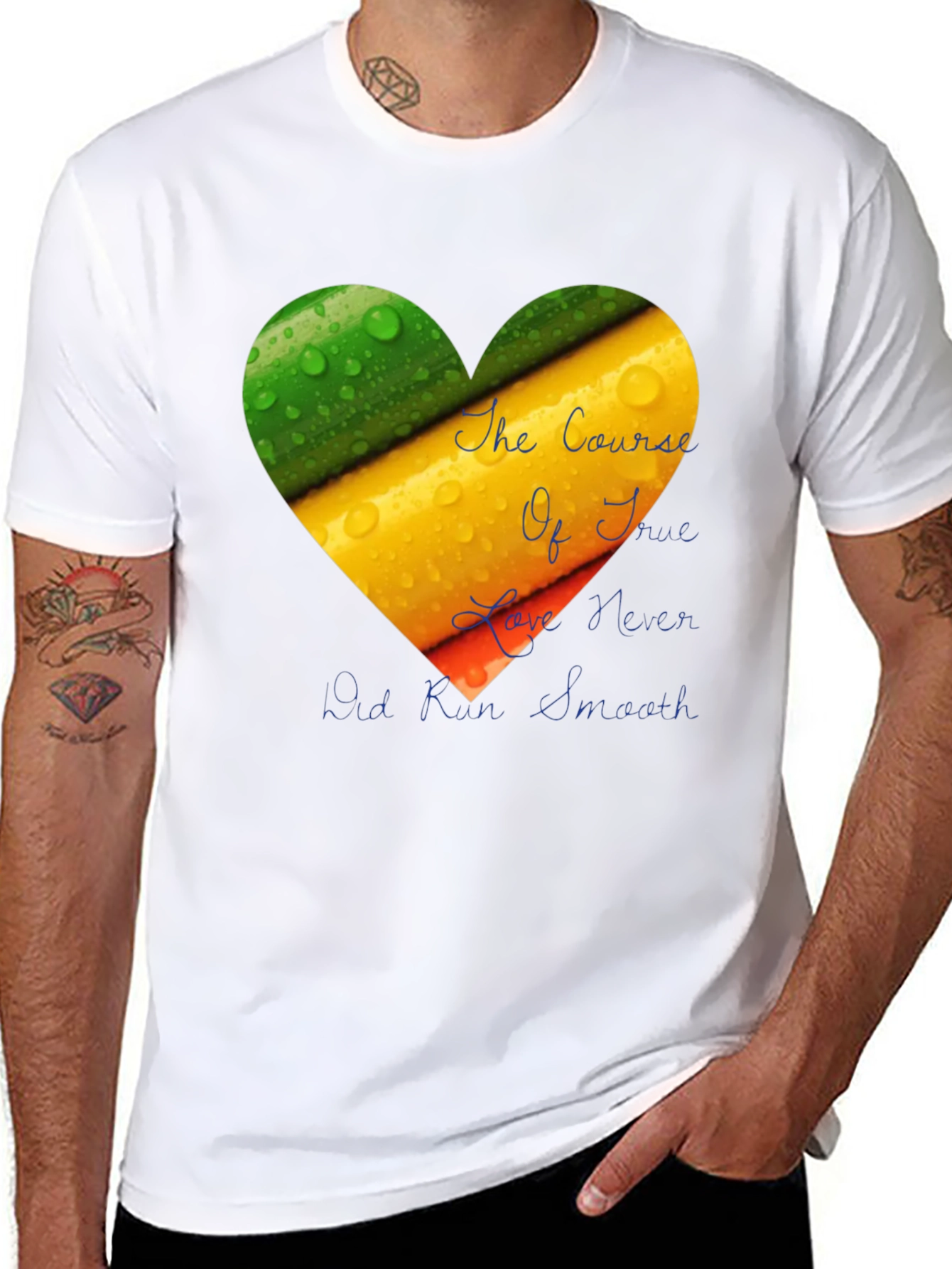 Black Love Never Runs Smooth T-Shirt view 8