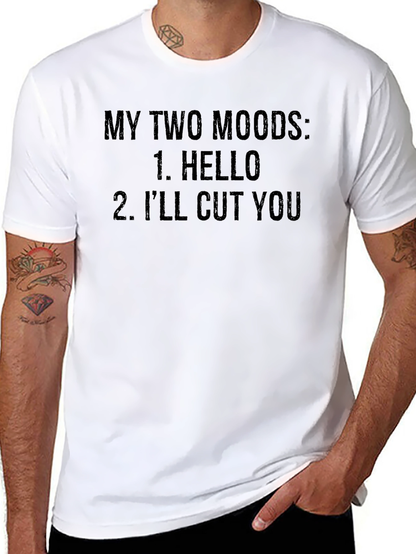 Black My Two Moods Graphic Tee view 8
