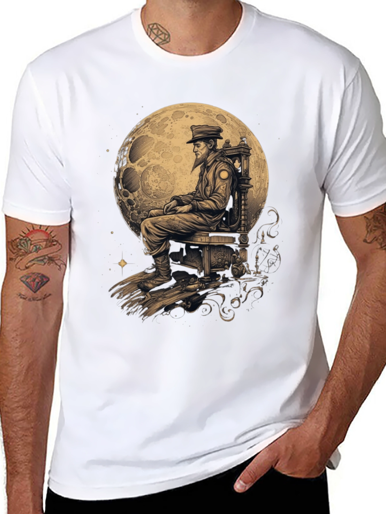 Black Moon Captain Graphic T-Shirt view 8