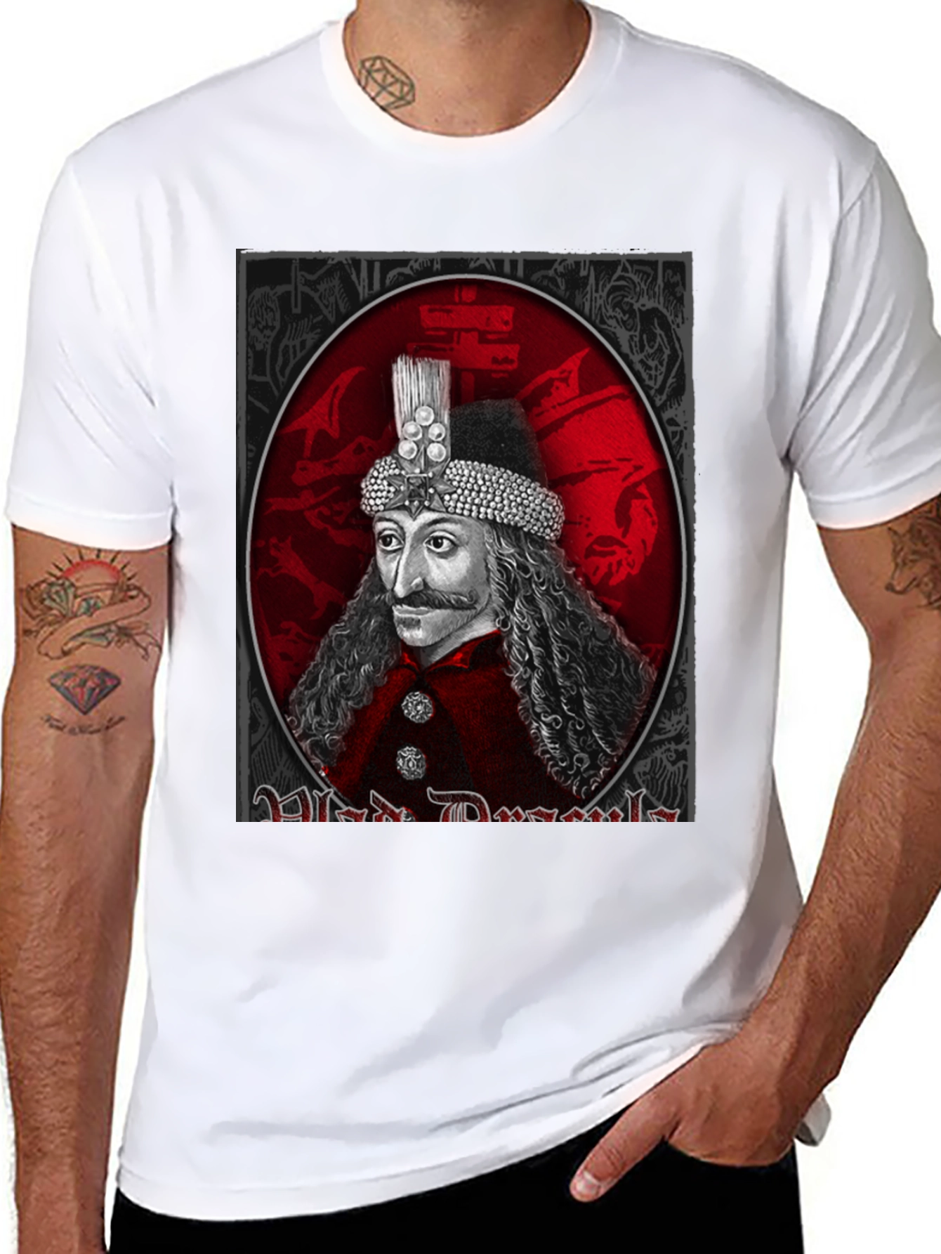 Black Vlad Dracula Graphic Tee - Gothic Style view 8