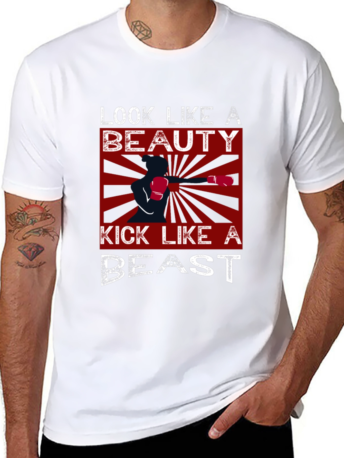 Black Beauty and Beast Graphic T-Shirt view 8