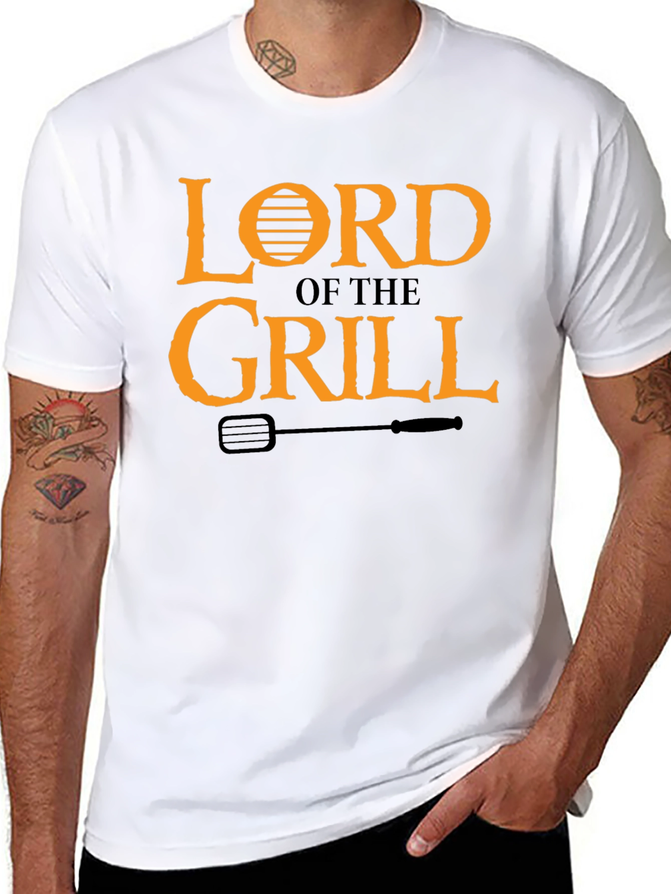 Black Lord of the Grill T-Shirt - BBQ Master Apparel view 8