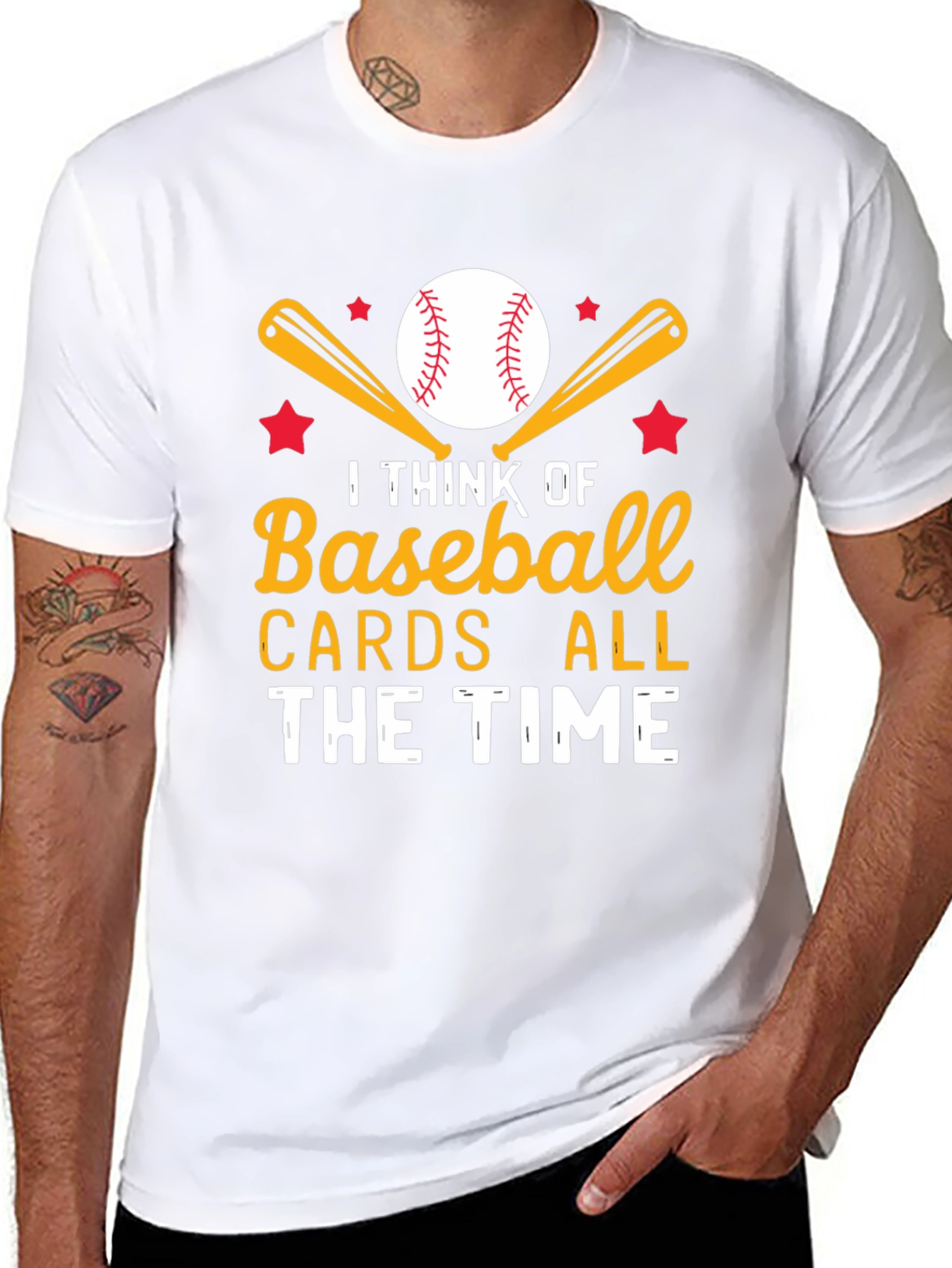 Black Baseball Cards All The Time T-Shirt view 8