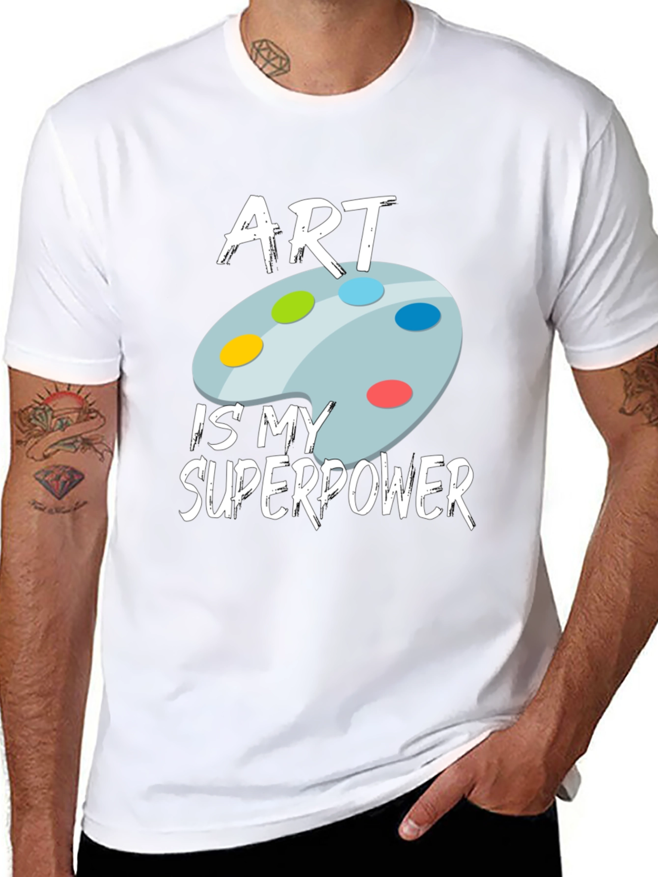 Art is My Superpower Black T-Shirt - 8