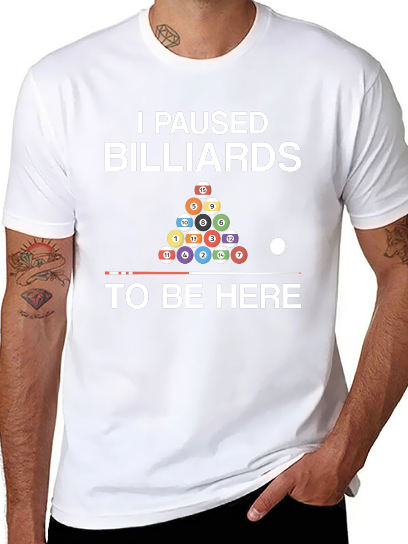 Black I Paused Billiards T-Shirt - Funny Pool Player Tee view 8