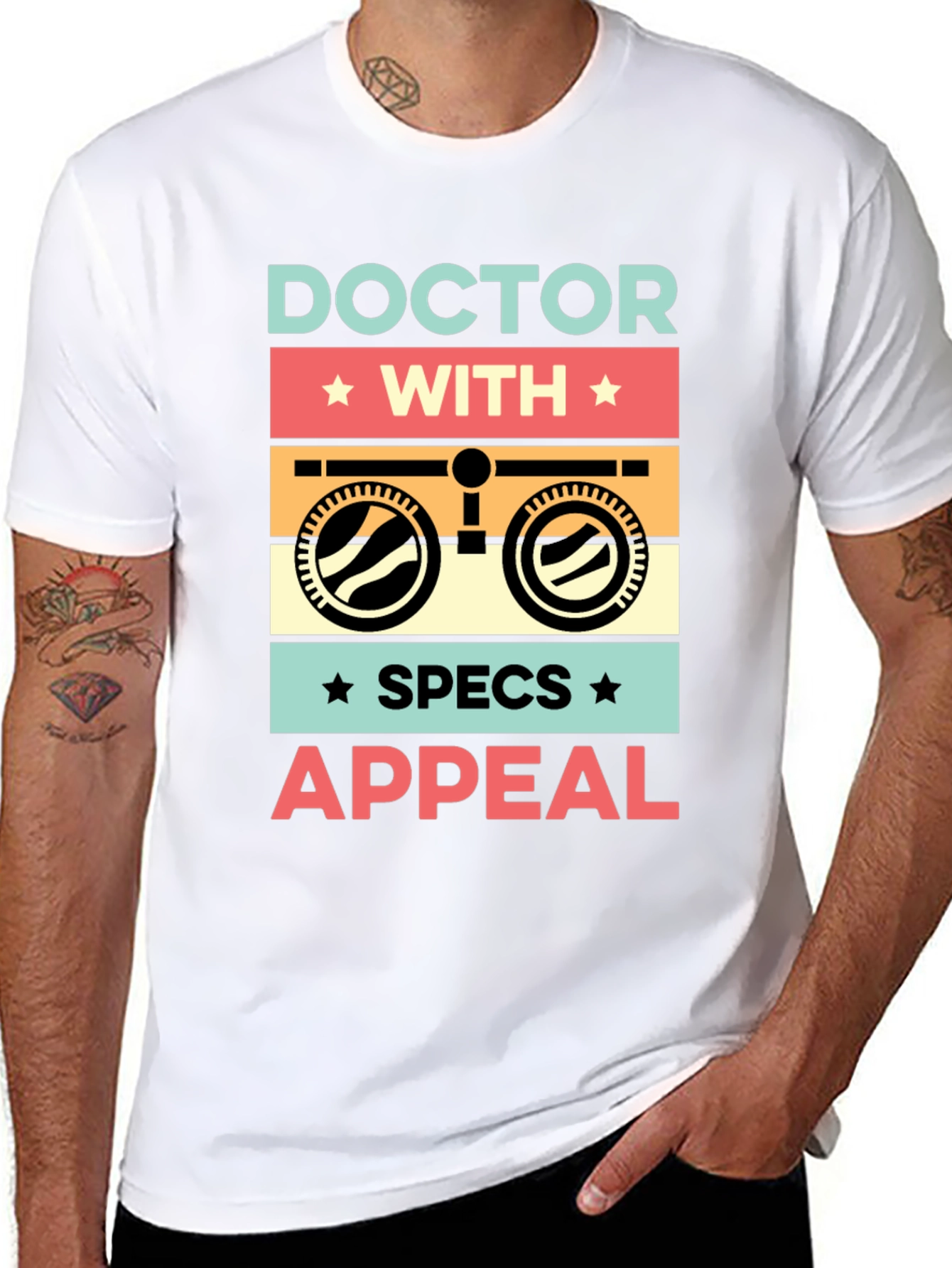 Black Doctor Specs Appeal Graphic T-Shirt view 8