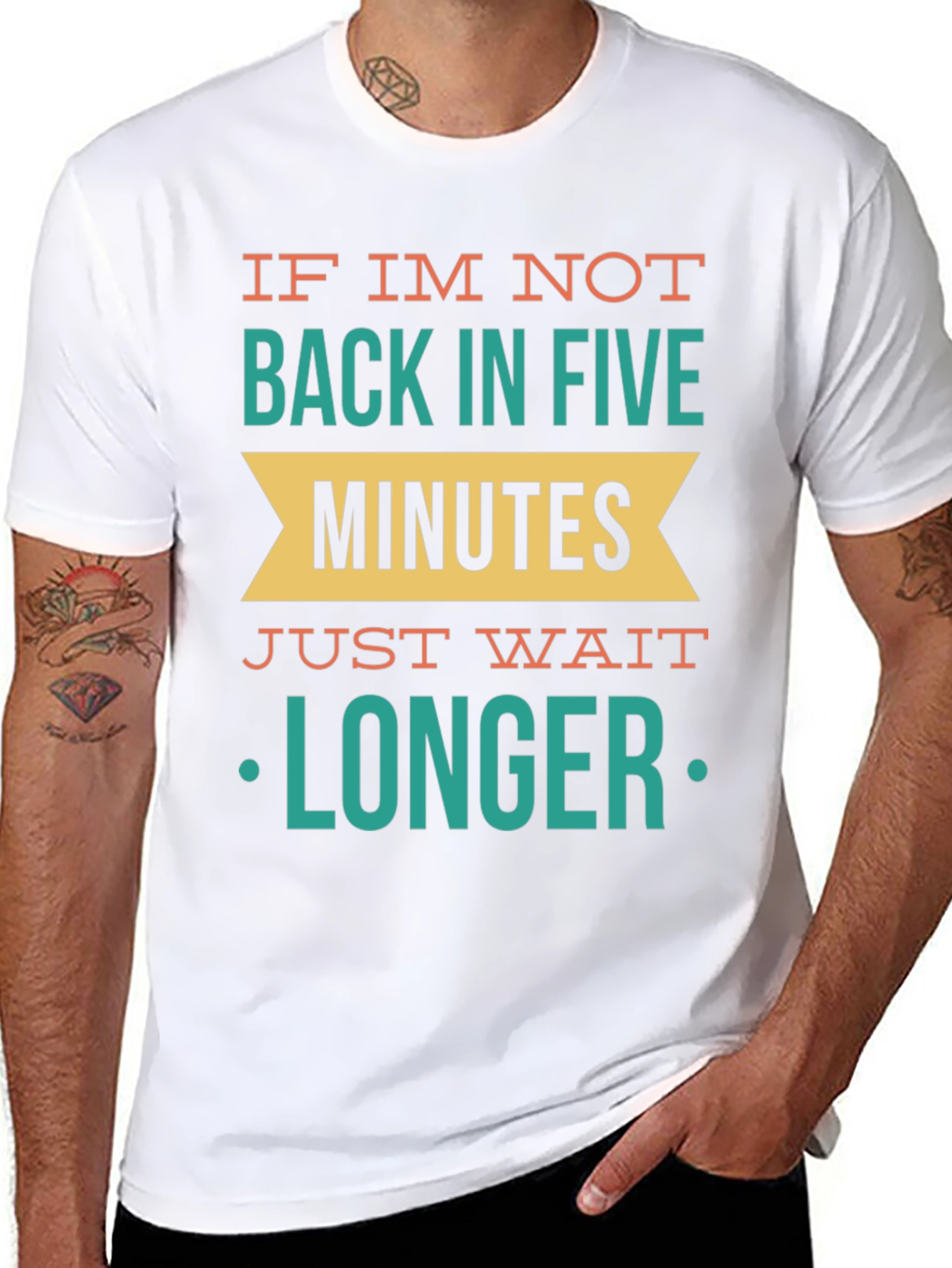 Black Funny Sarcastic Graphic T-Shirt - Wait Longer view 8