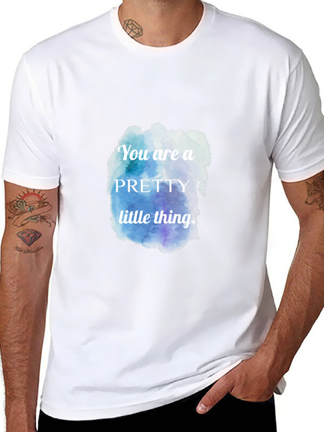 Black Watercolor Quote Tee - You're a Pretty Little Thing view 8
