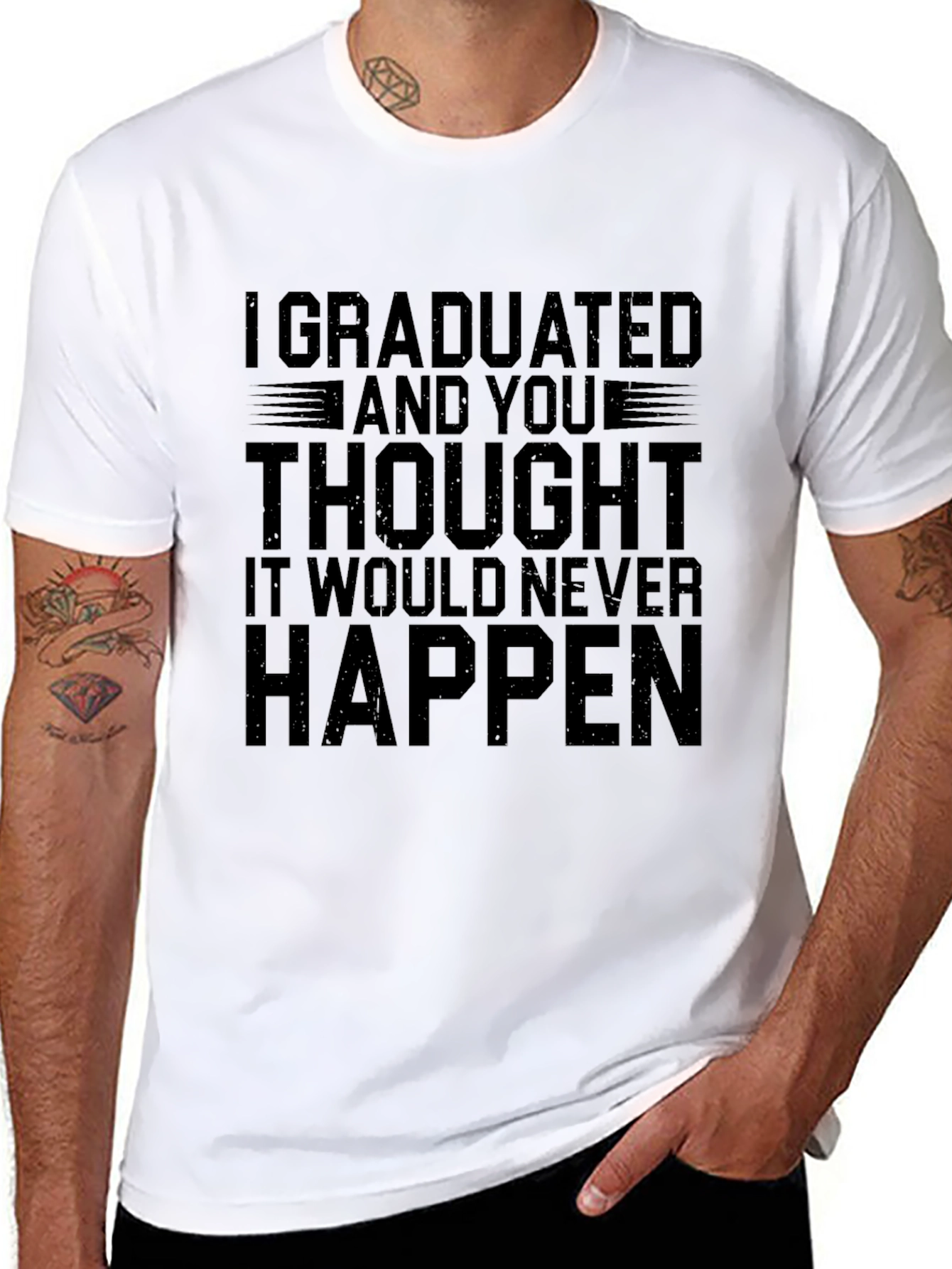 Black Graduation T-Shirt: I Graduated, Funny Gift view 8