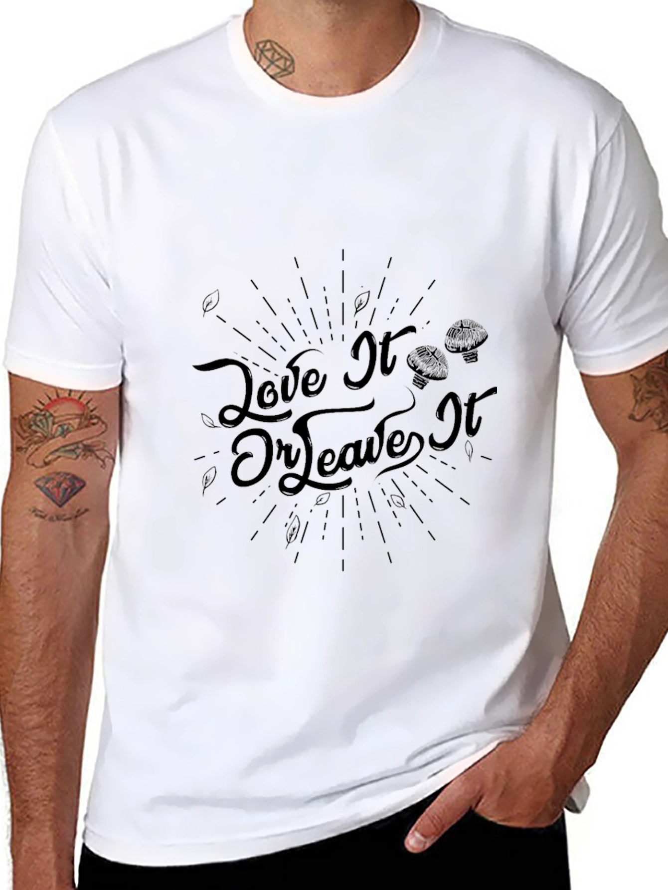 Black Love It or Leave It Black T-Shirt view 8