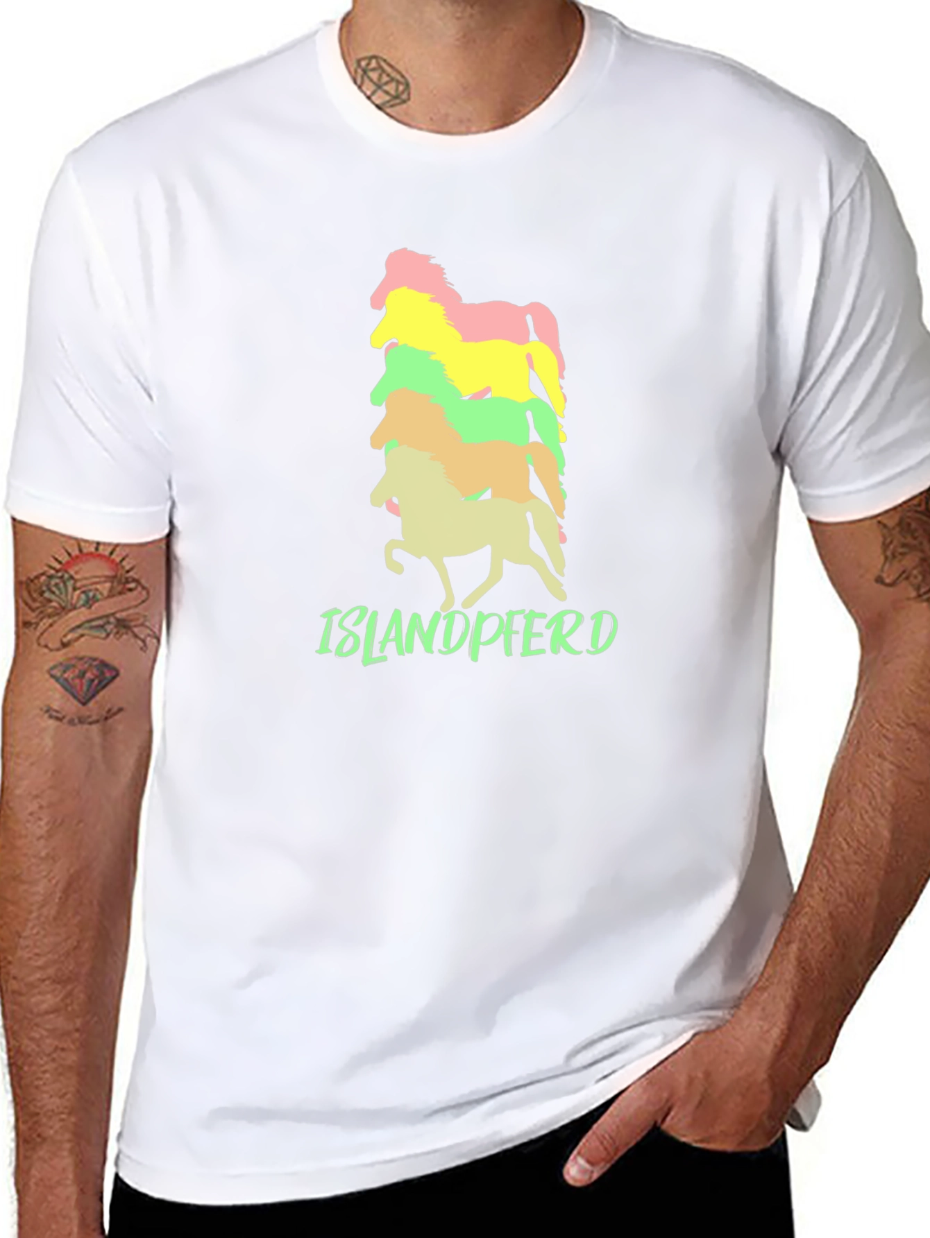 Black Islandpferd Horse T-Shirt - Stacked Design view 8