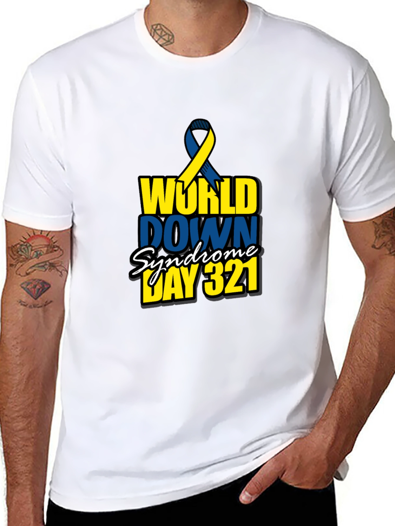 Black World Down Syndrome Awareness Day 321 Black T-Shirt view 8