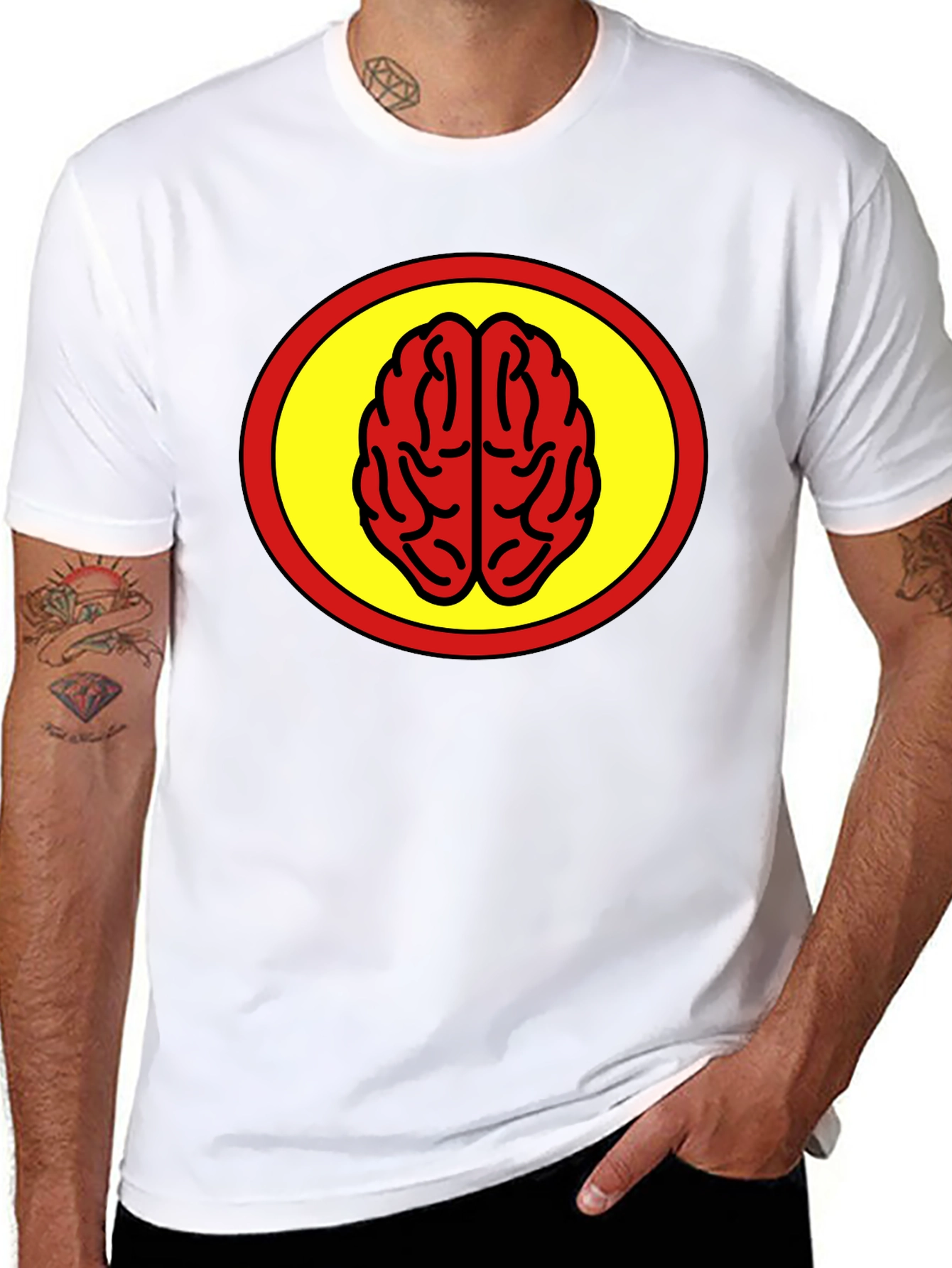 Black Brain Power T-Shirt - Bold Graphic Tee view 8