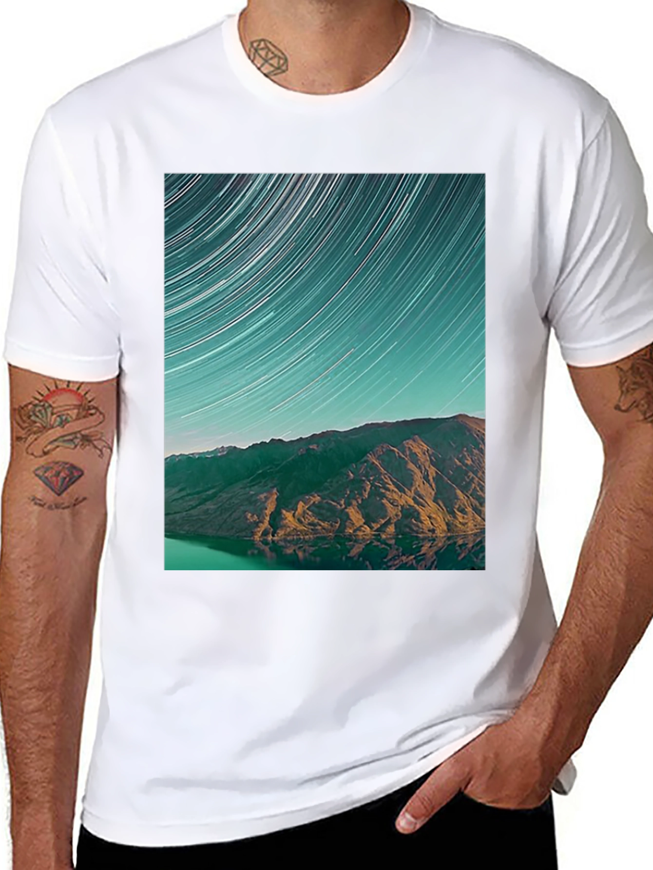 Starry Mountain Black T-Shirt - 8